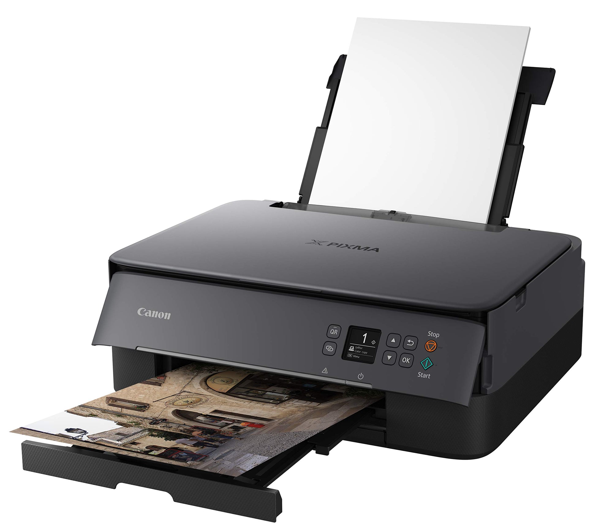 Canon TS5320 Impresora inalámbrica Todo en uno, escáner, copiadora con AirPrint, Negro, Amazon Dash Replenishment Ready