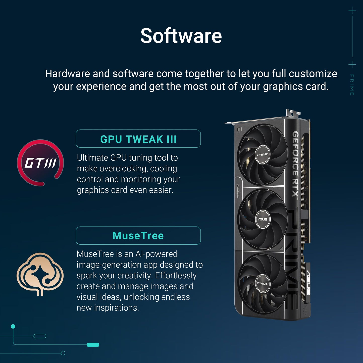 Tarjeta Gráfica ASUS Prime GeForce RTX 5080 SFF-Ready Diseño 2,5