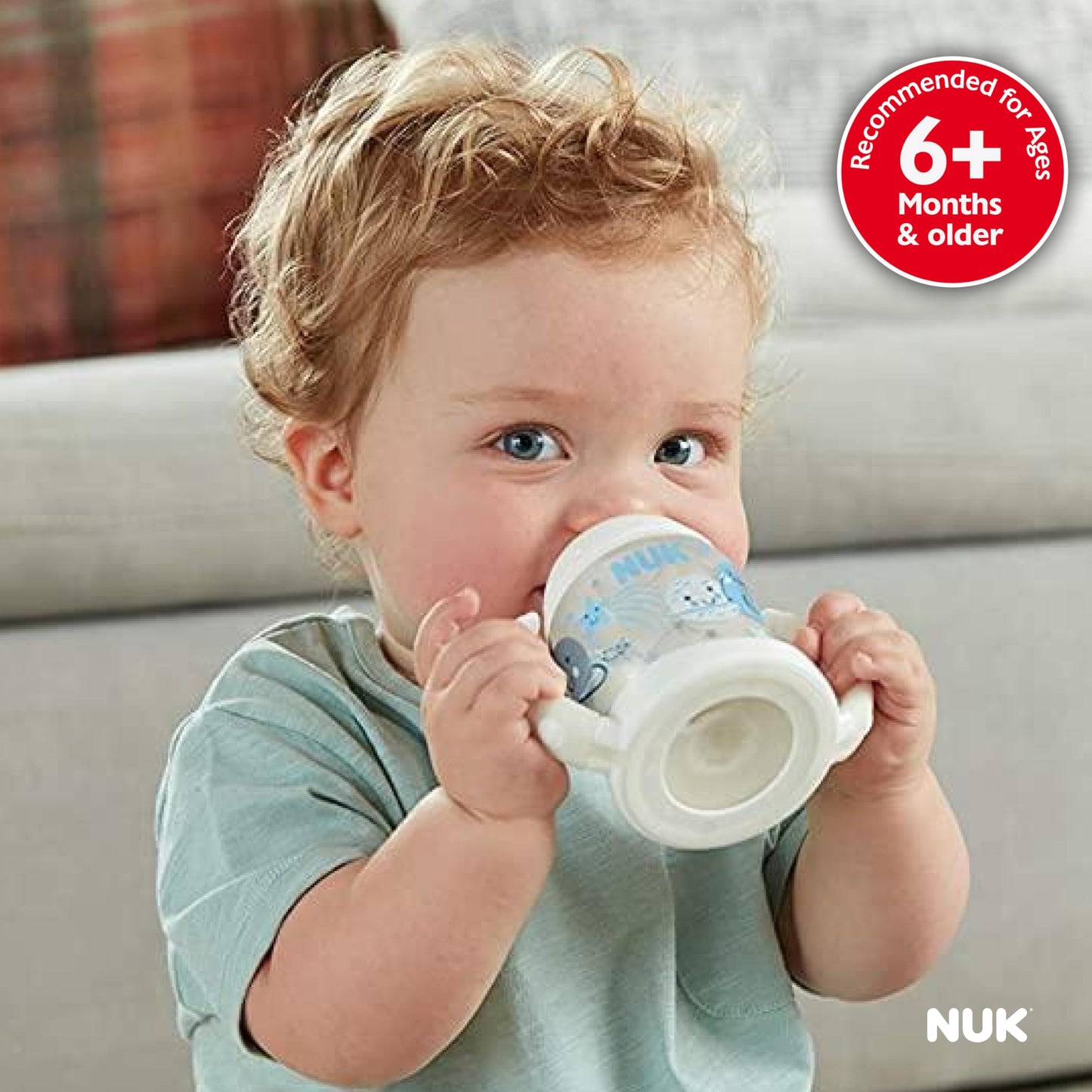 NUK - Taza para estudiantes de más de 6 meses, colección atemporal, exclusiva de Amazon, 5 onzas, paquete de 2 – sin BPA, a prueba de derrames