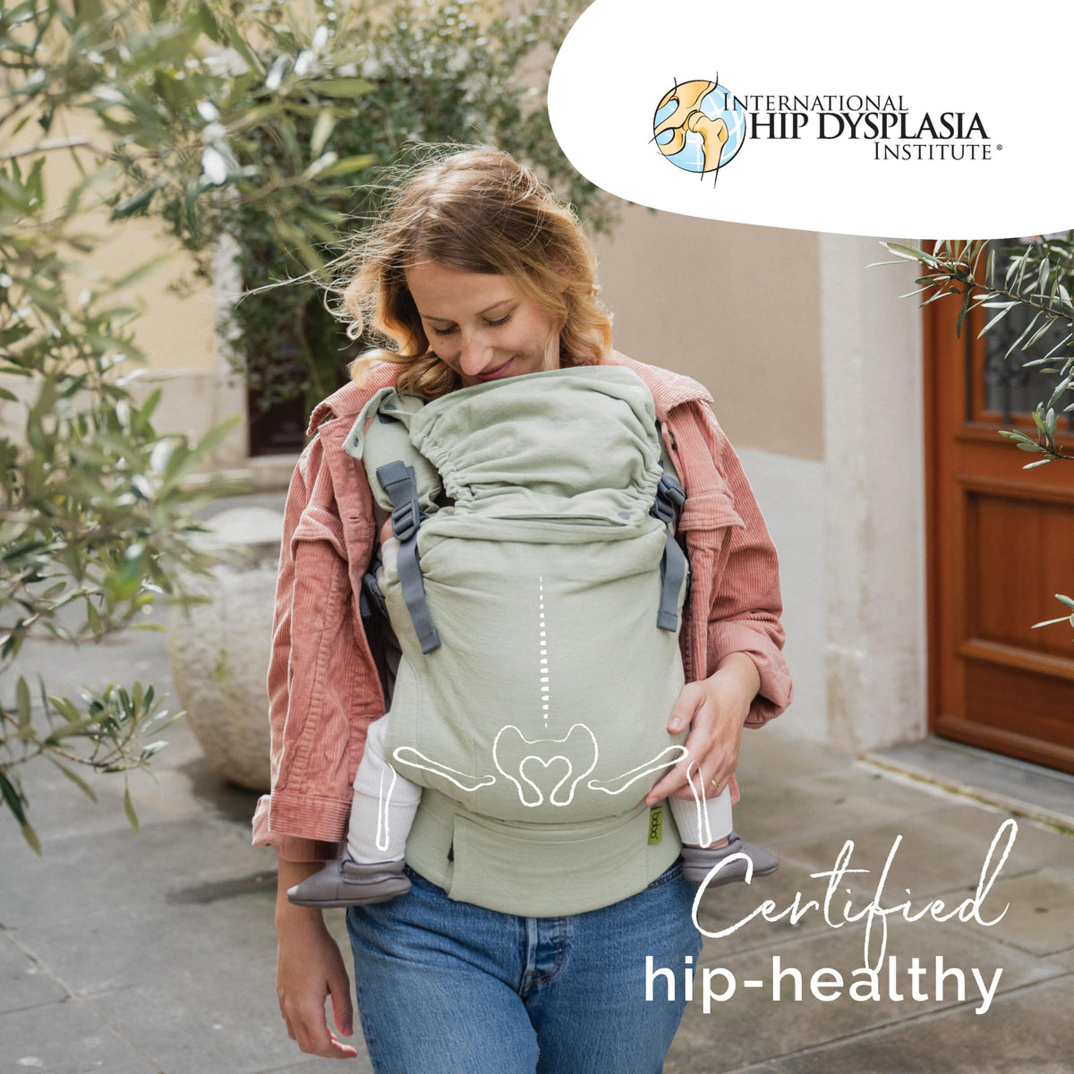 Boba X - Portabebés para recién nacidos a niños pequeños, mezcla de lino transpirable, certificado para cadera saludable, ligero, tamaño pequeño a grande 7-45 libras, portabebés microajustable desde