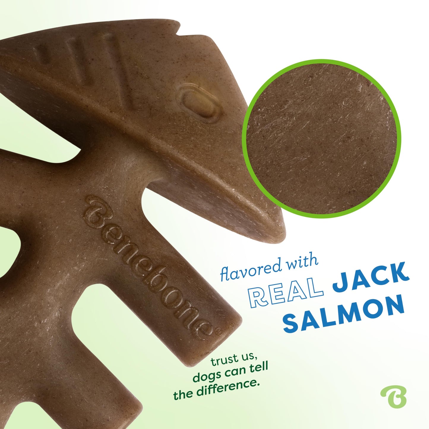 Juguete masticable para Perro con Sabor Real a salmón Fishbone Grande