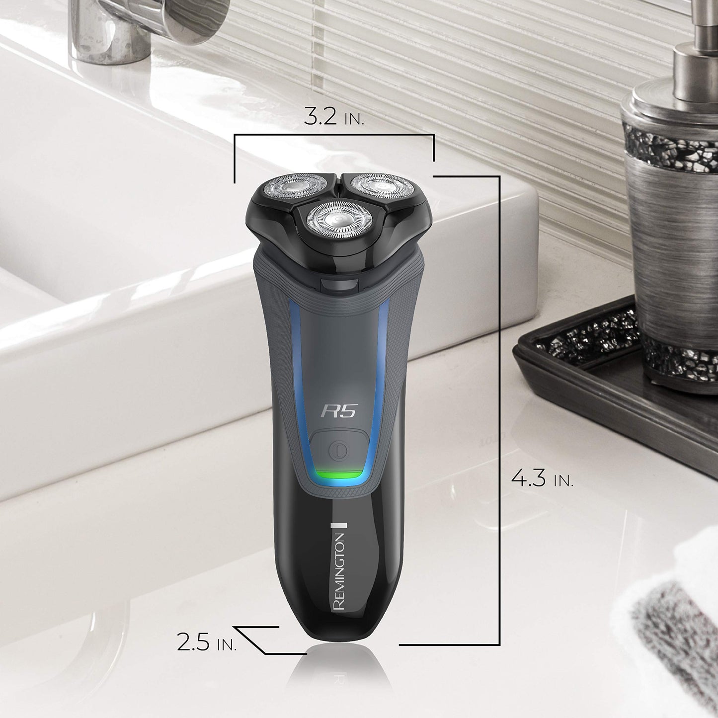 Remington R5000 Series Rotary Shaver, Black, 1 Count