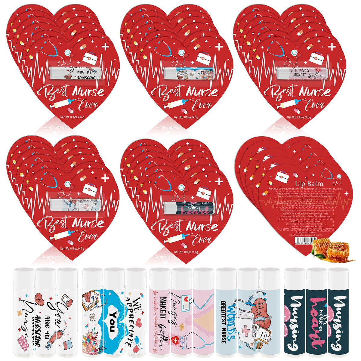 Nlicrst Paquete De 30 Bálsamos Labiales A Granel Para La Semana De La Enfermería 2025 Regalos De Agradecimiento Para Enfermeras Y Empleados Recuerdos De Fiesta Regalos Inspiradores De Agrade