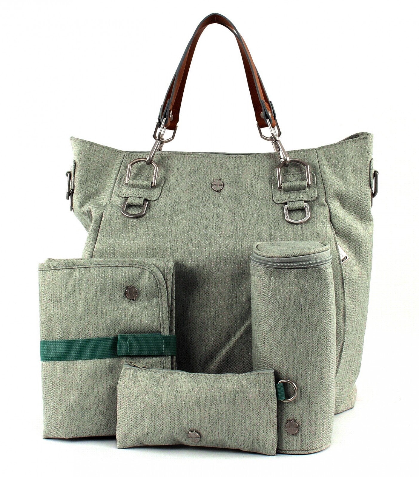 Lassig Lassig Green Label Mix 'n Match - Bolsa para pañales, color gris claro