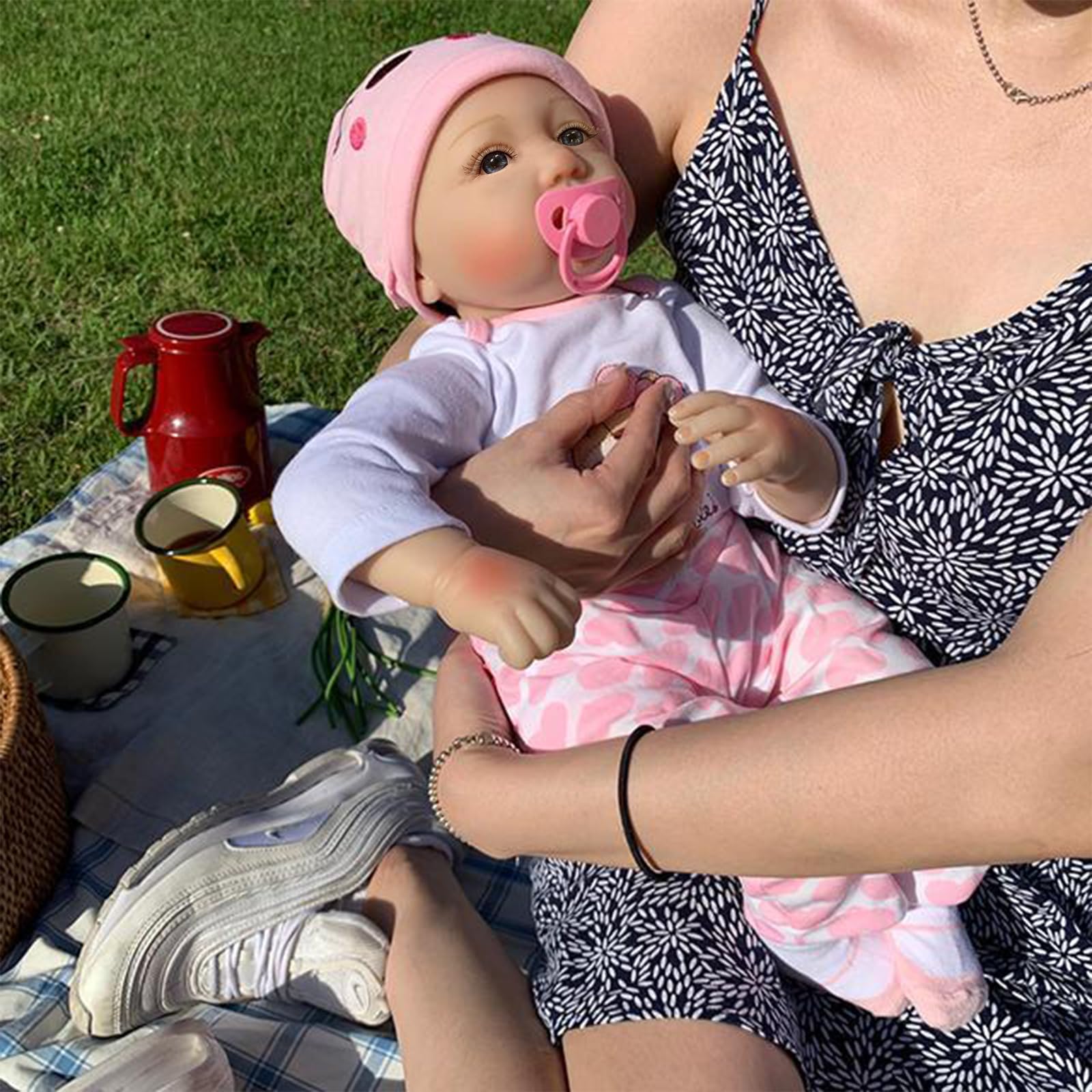 Muñeca Realista de Bebe Reborn MNJKJHL 45cm con Accesorios para Regalo de Cumpleaños