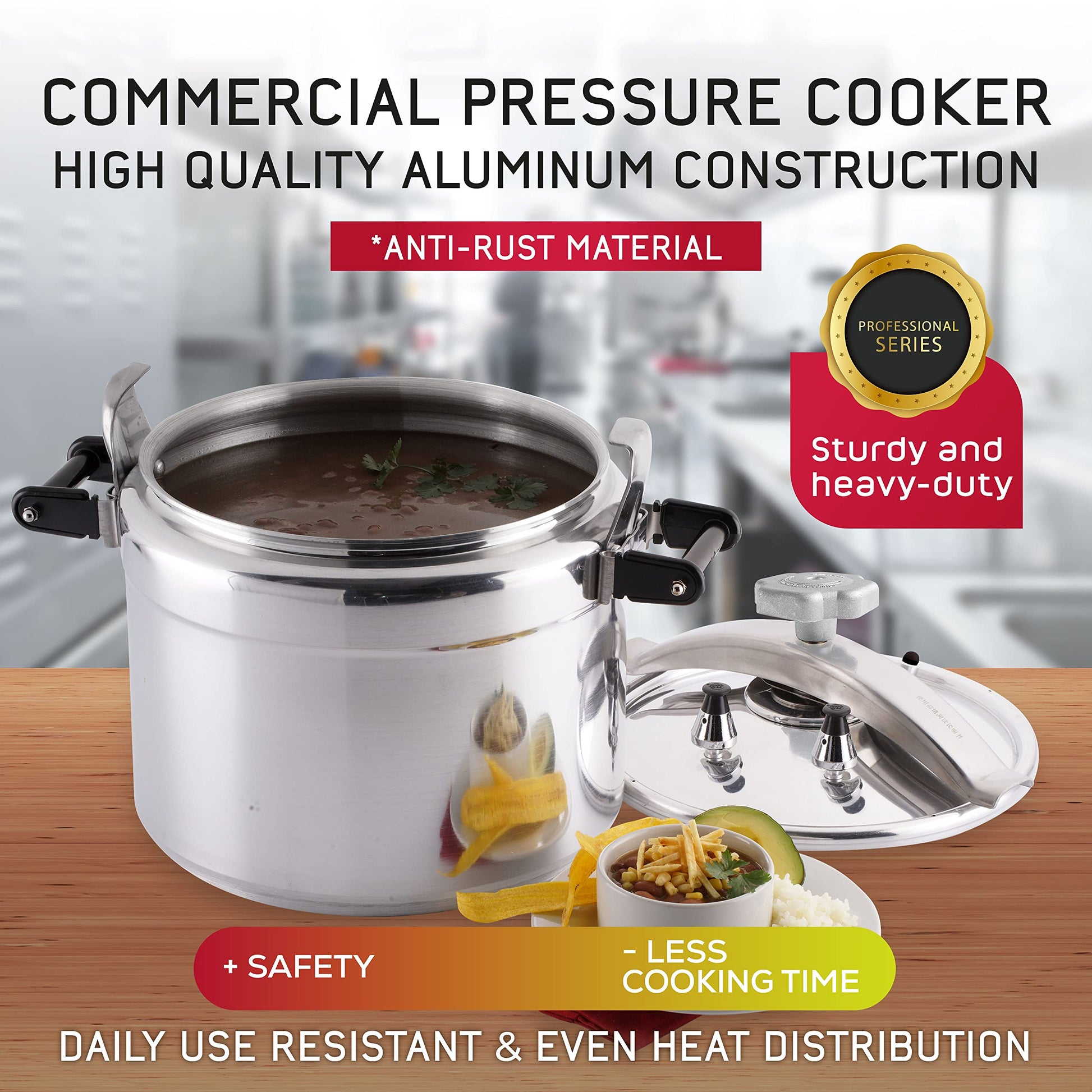 Olla de Presión Profesional de Aluminio Grande 50 Litros para Cocinas y Restaurantes