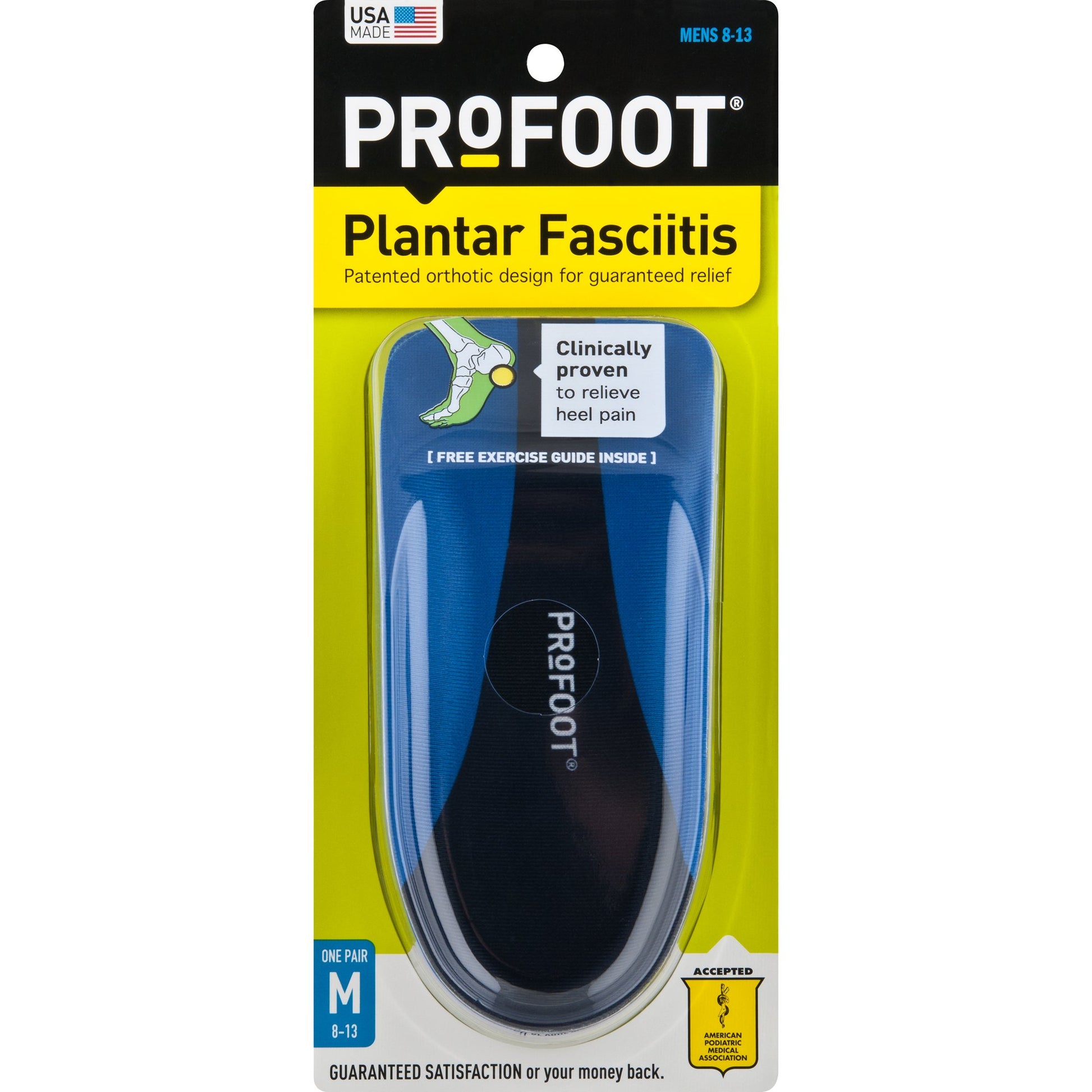 Plantilla PROFOOT Fascitis Plantar Azul Oscuro para Hombre 8-13