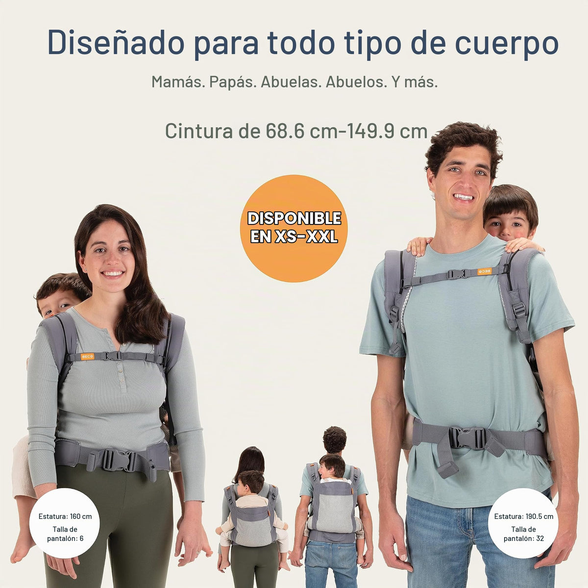 Beco Mochilas Portabebés (Cool Dark Grey)
