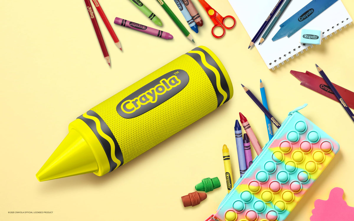 Bocina Bluetooth Crayola Kids Crayon Azul 20W Sonido HD Batería Larga Duración