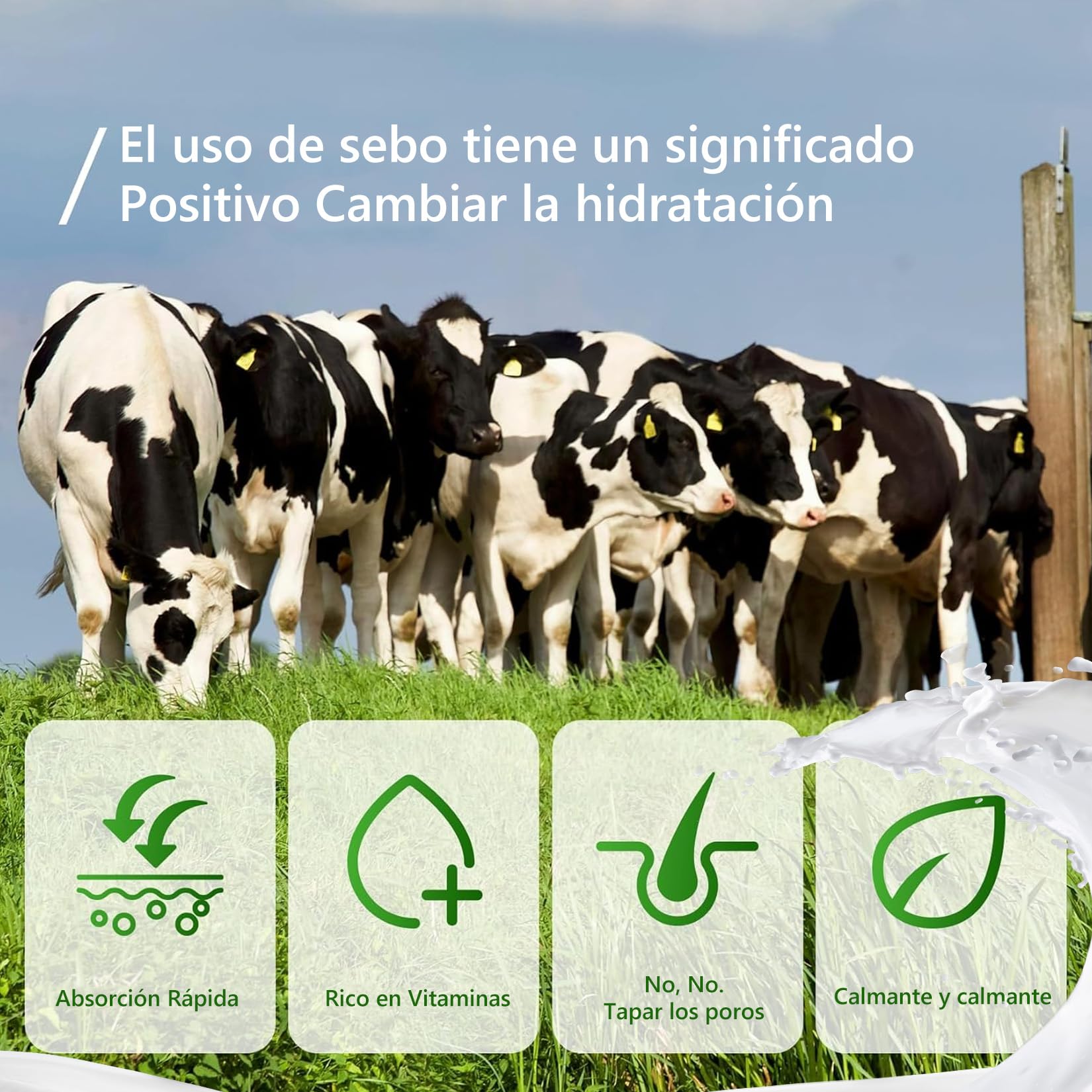 Crema de Cebo de Res con Balsamo de Miel: Sebo de Res Sebo de Res para La Cara-Crema Facial con Acabado de Pasto de Animales Alimentados con Pasto,Cuidado de La Piel Profundamente Nutritiv 2 Botellas
