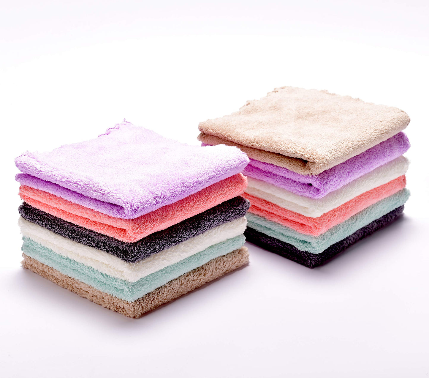 Kyapoo - Juego de 12 paños de microfibra de 12 x 12 pulgadas, extra absorbentes y suaves para recién nacidos, bebés y niños pequeños