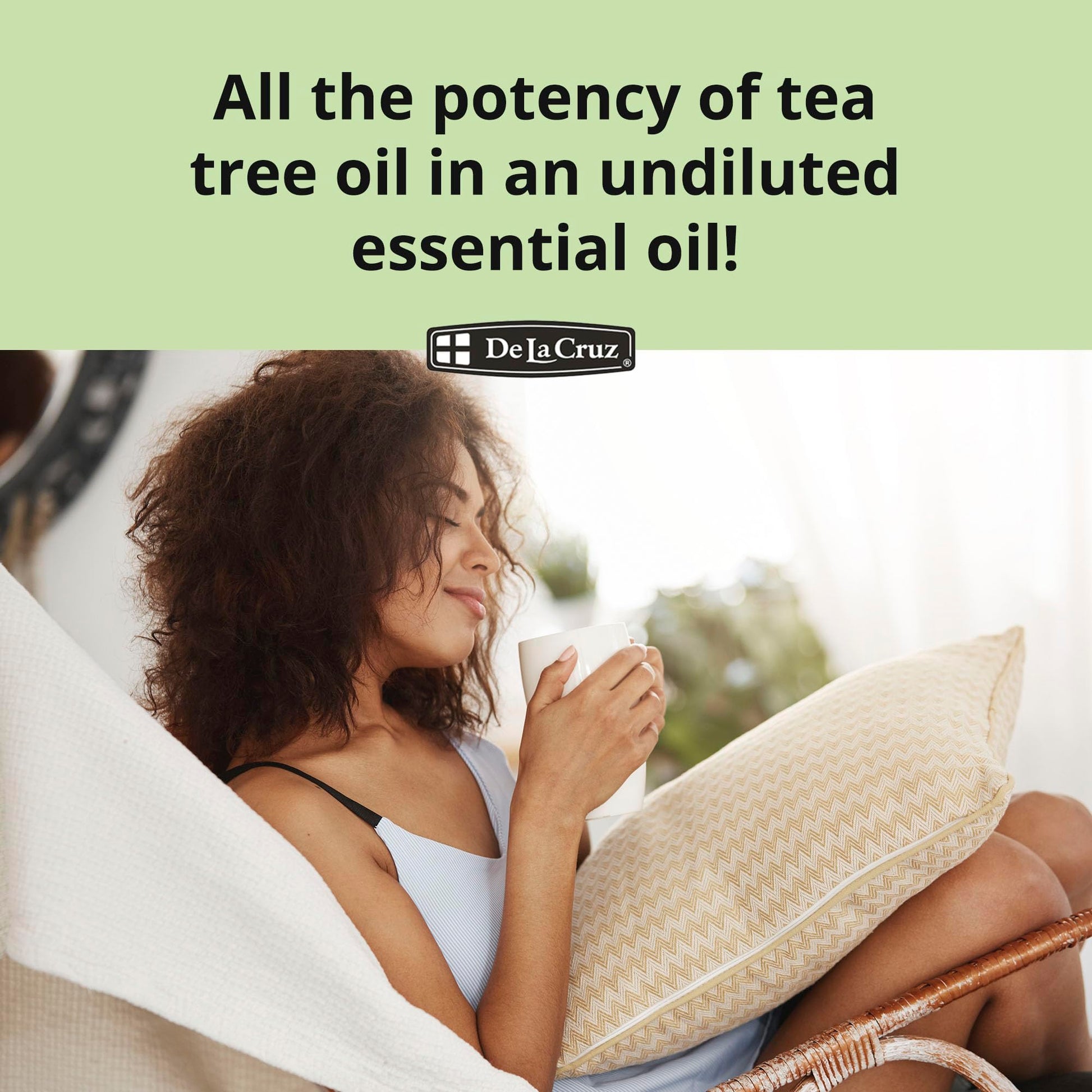 De La Cruz Australian Tea Tree Essential Oil, 100% Pure, Steam-Distilled, Bottled in USA 1 FL. OZ.