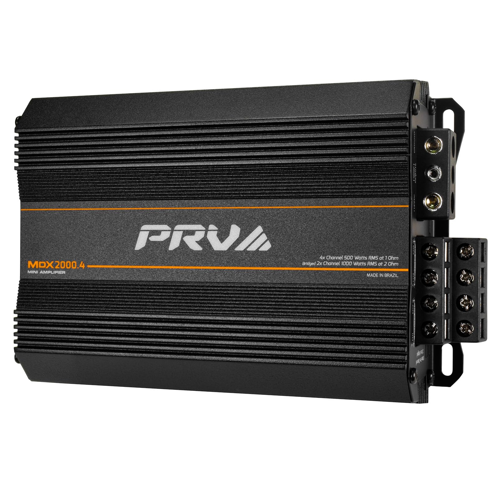 Amplificador de Audio para Coche PRV Audio MDX2000.4 4 Canales 1 Ohmio 2000 Vatios 12 Voltios para Deportes de Potencia y Motocicletas