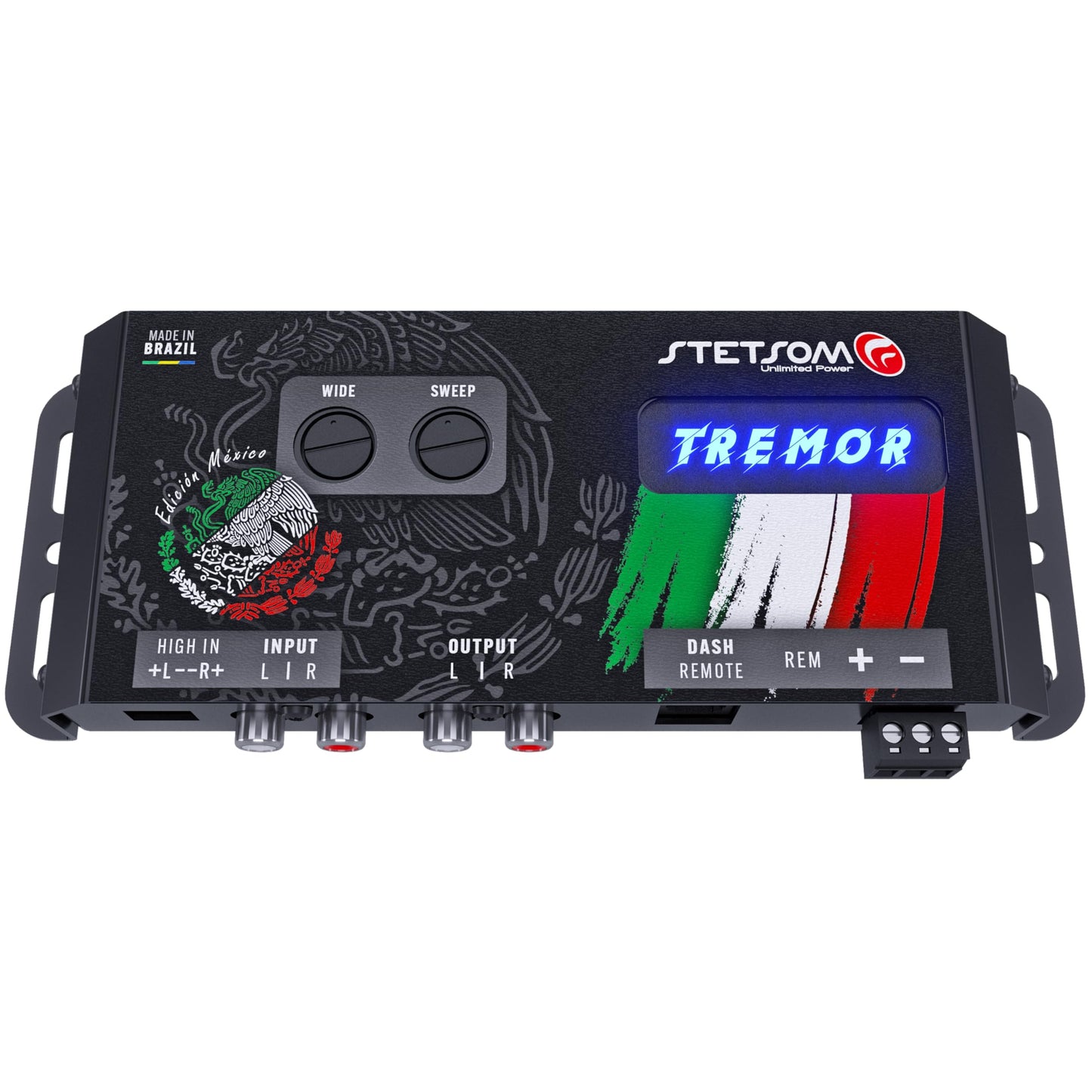 Stetsom Tremor Procesador de restauración de graves, Expansor de amplificador de graves para audio de auto con mando a distancia (sin pegatina de México)