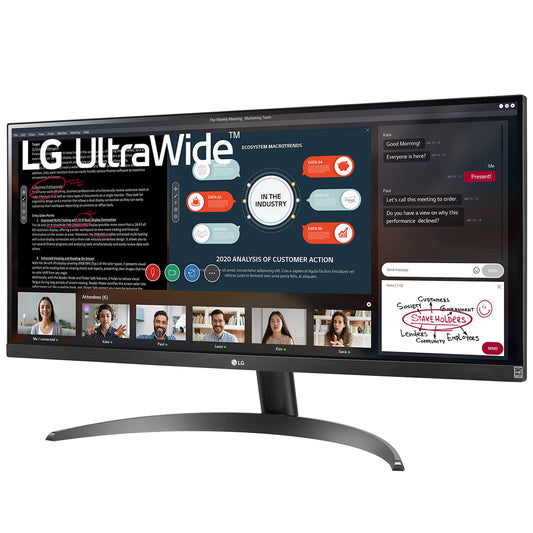 LG Monitor 29WQ500 IPS FHD(2560 x 1080) Multi tasks 29 Pulgadas Ultra Wide,100 Hz, 5 ms (GtG), Contrast Ratio de 1000:1, Compatible con AMD Freesync