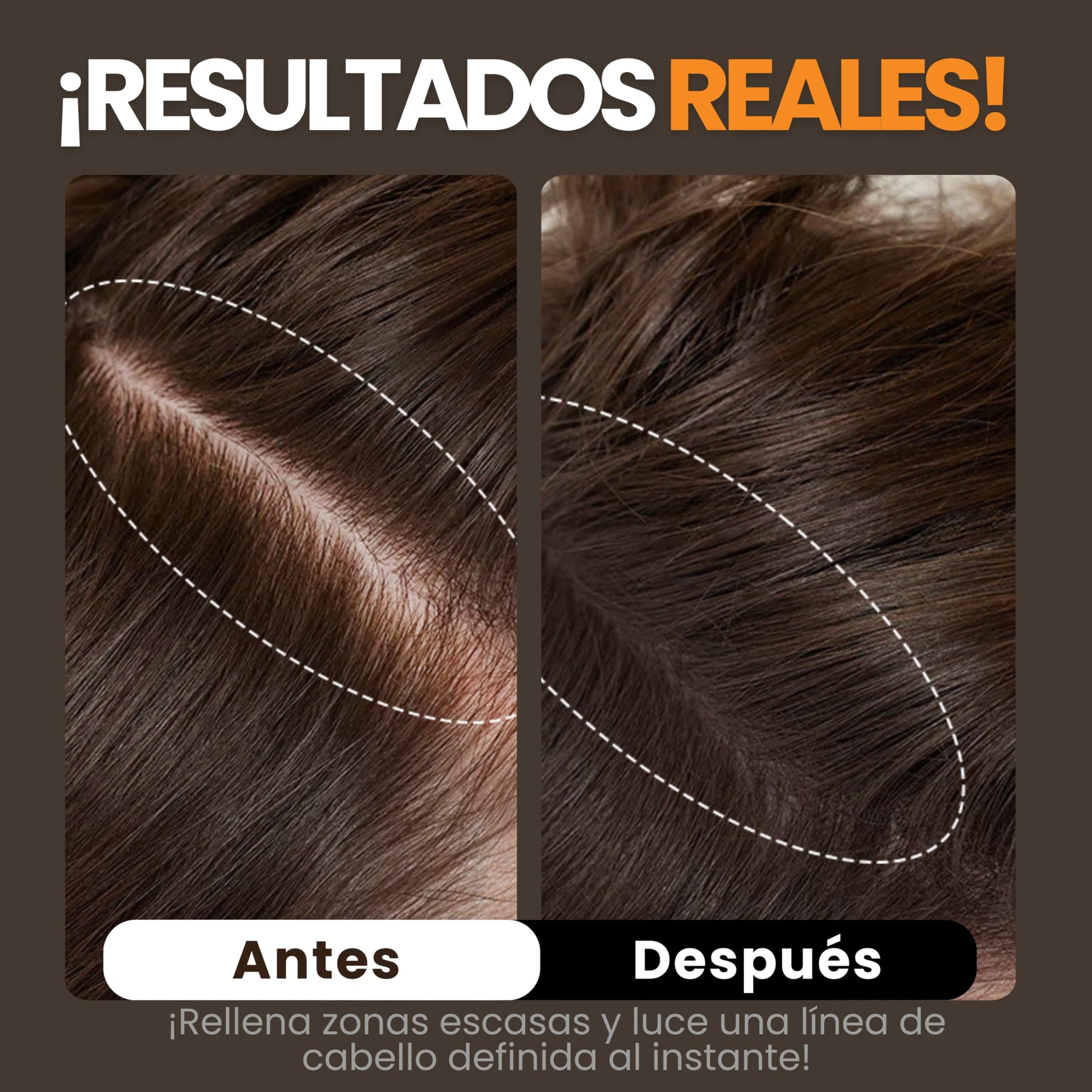 Henrys Polvo para Retocar Raíces Castaño Oscuro, Rellena Zonas Escasas, Define la Línea del Cabello y Cubre el Crecimiento de Raíces al Instante y en Cualquier Momento, Fibras Capilares Hairline Powder. Calvicie, Caida de Cabello o falta de Volumen para M