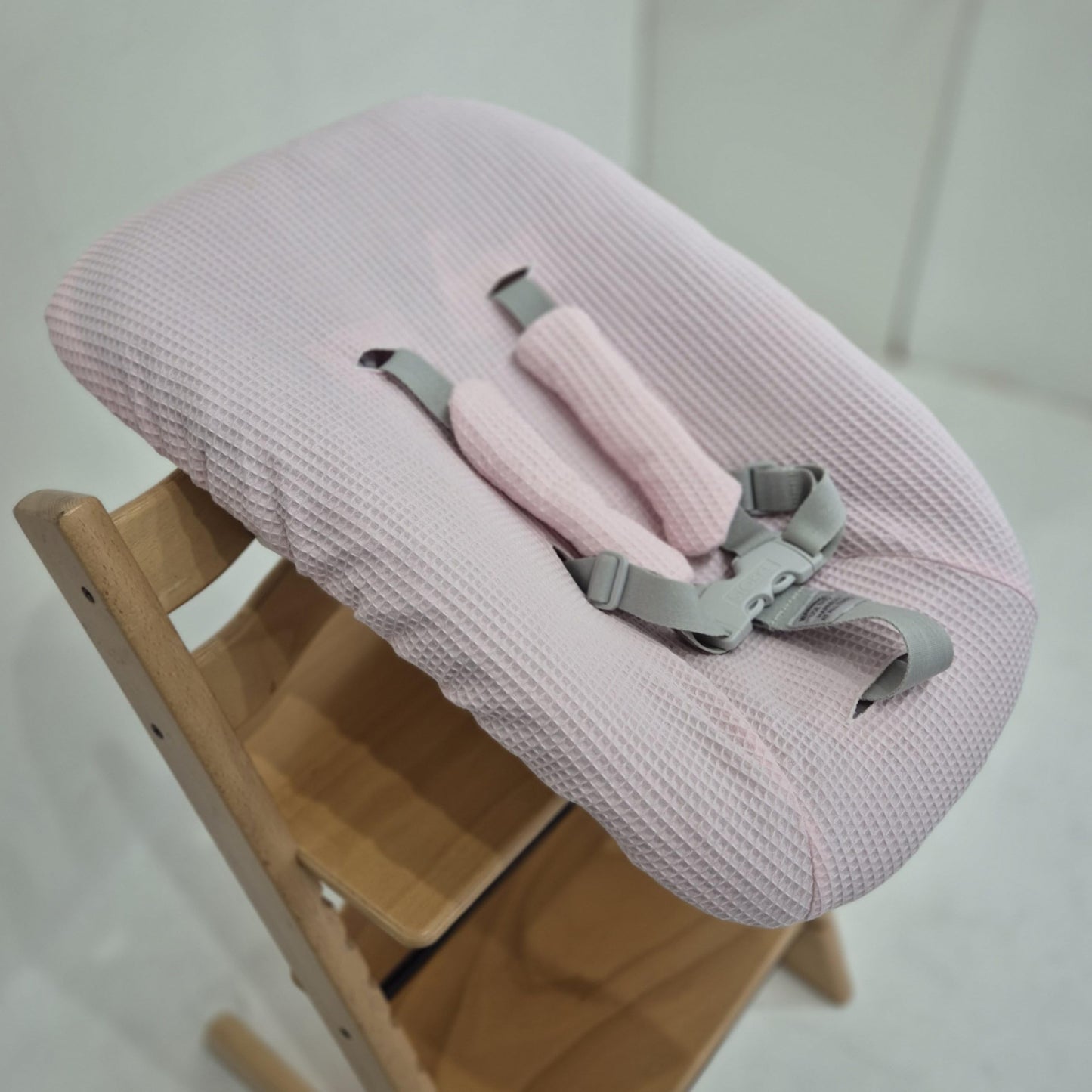 Gembebe - Juego de sábanas de algodón compatible con Stokke Tripp Trapp para recién nacido (rosa bebé)