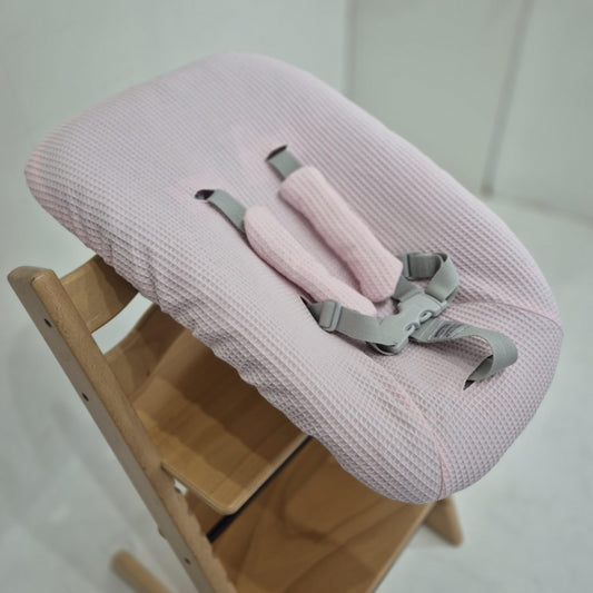 Gembebe - Juego de sábanas de algodón compatible con Stokke Tripp Trapp para recién nacido (rosa bebé)