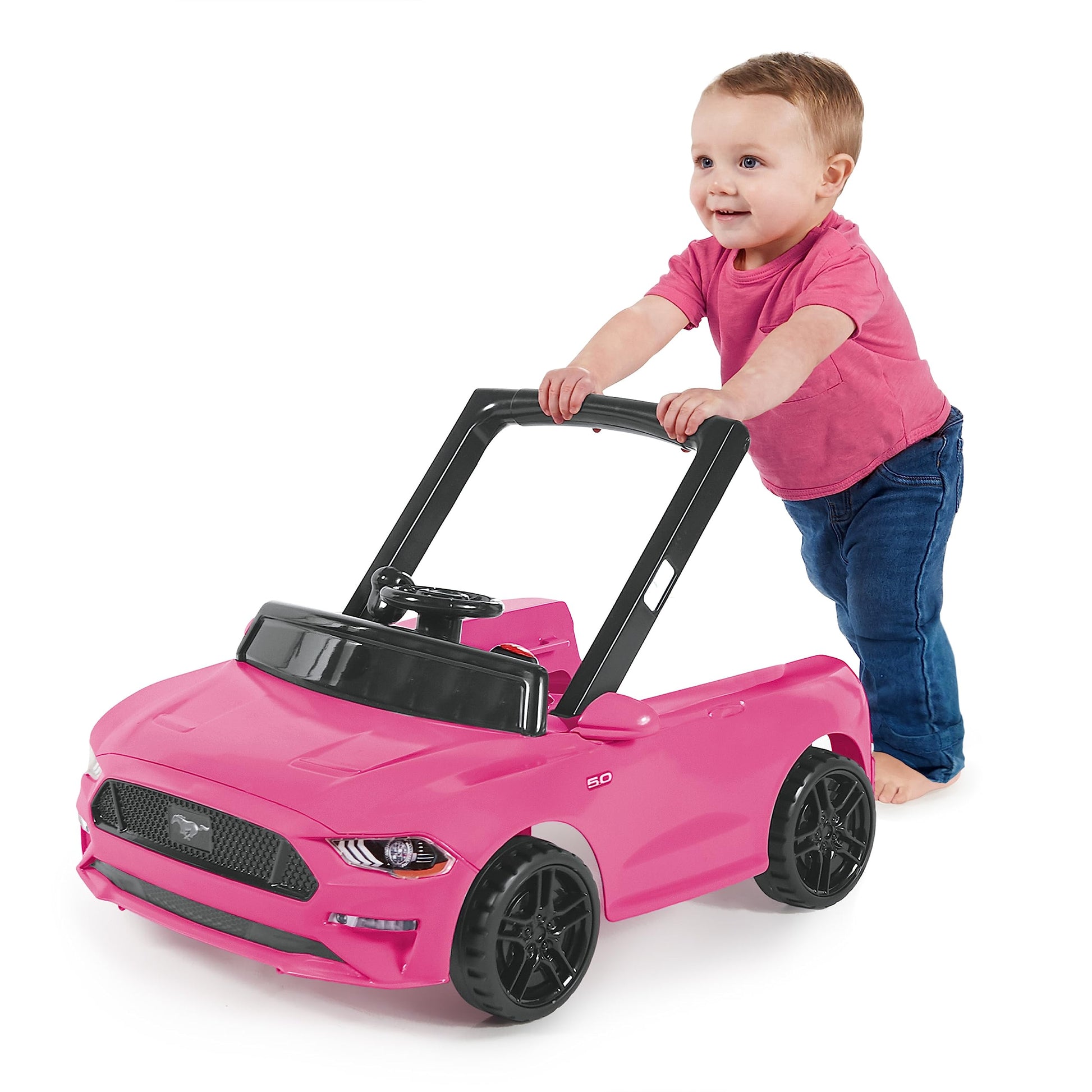Bright Starts Andadera Ford Mustang 4 En 1, Rosa