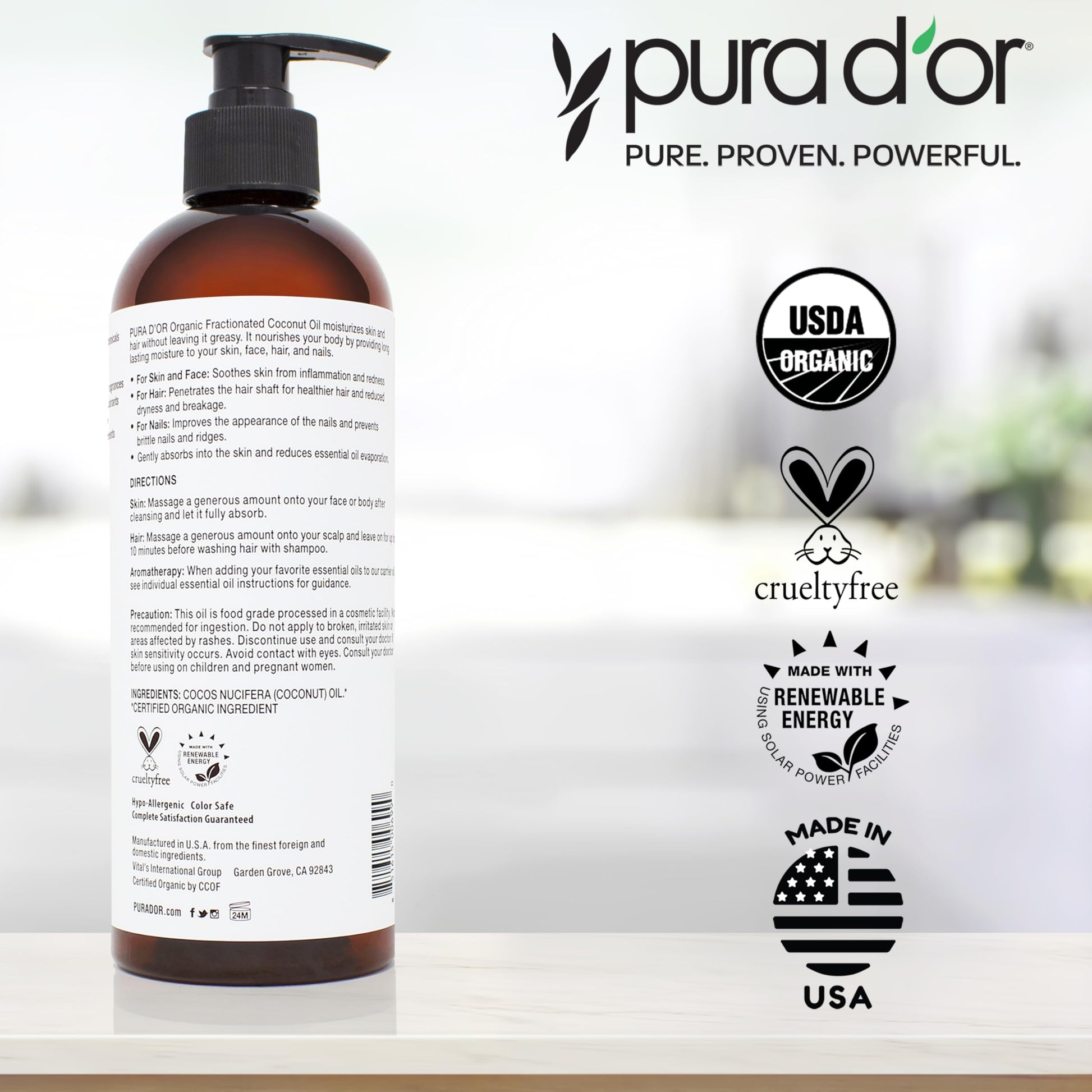 Organic Fractionated Coconut Oil