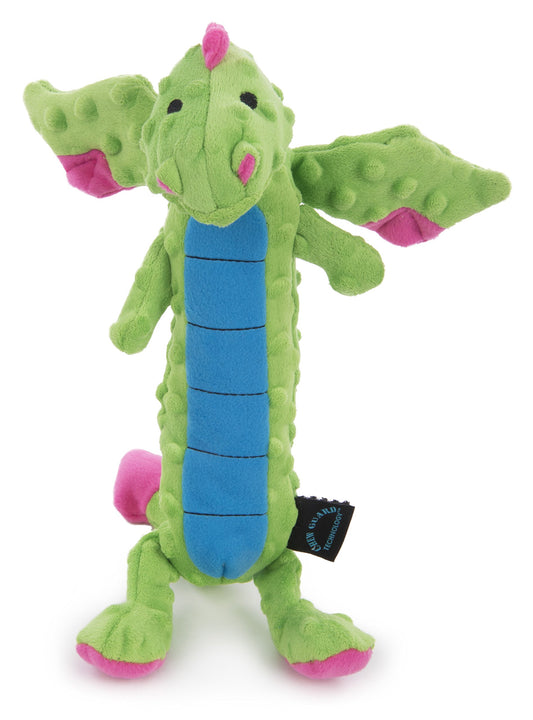 goDog Skinny Dragons Green Juguete Grande con Protector para Masticar (094407)