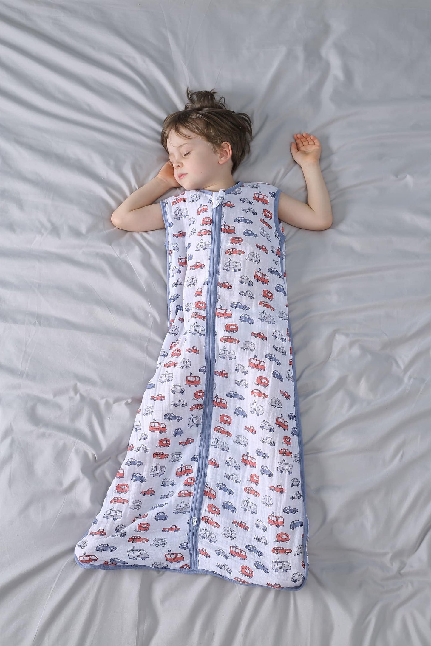 TADO MUSLIN - Saco de dormir para bebé de 6 a 12 meses, manta portátil para bebés, 100% algodón orgánico, cierre de 2 vías, YKK 0.5 TOG, sacos de dormir para niños pequeños
