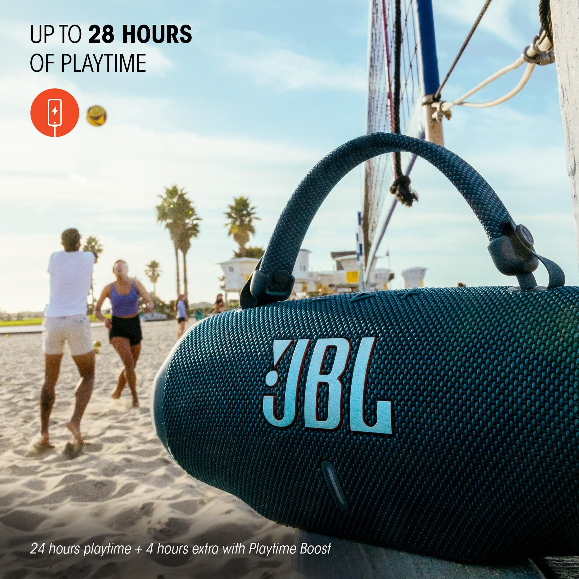 JBL Charge 6 Bocina Portátil Bluetooth, Batería Integrada, IP67 función de Carga USB - Blanco