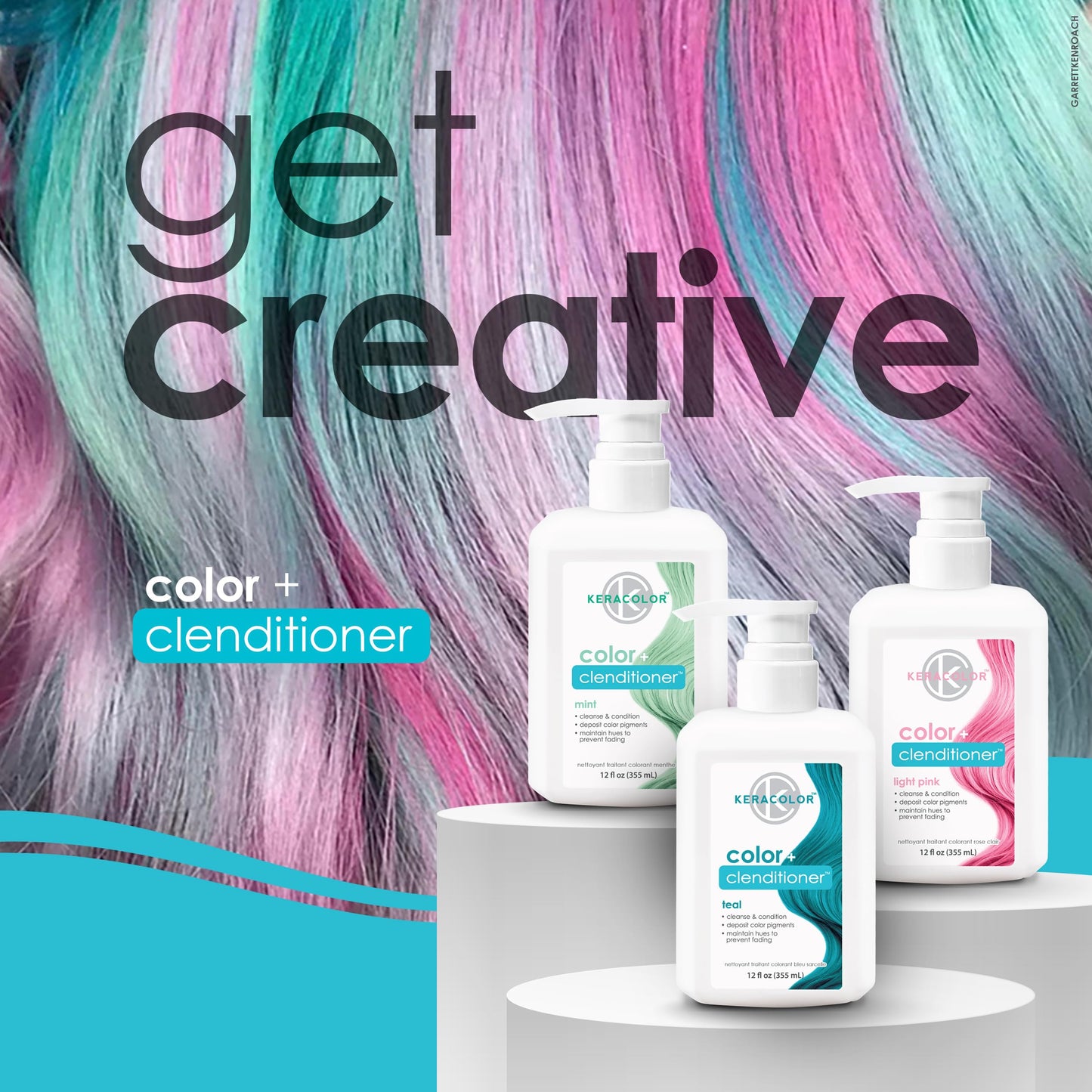 Keracolor Color Plus Clenditioner, Mint, 12 ounce