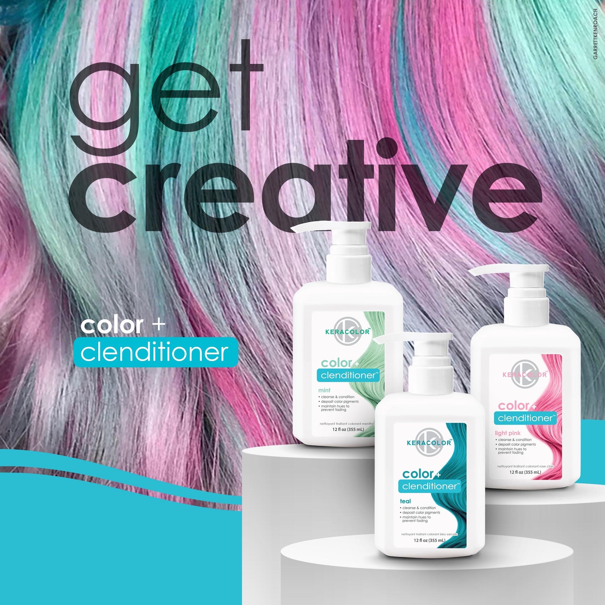 Keracolor Color Plus Clenditioner, Mint, 12 ounce