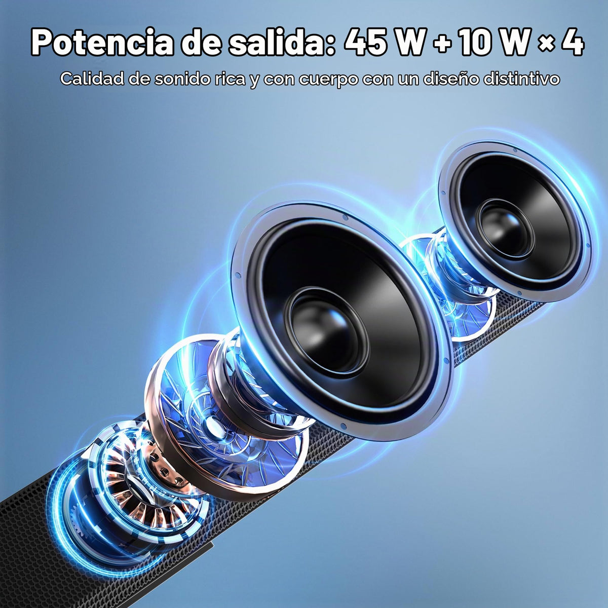 Barra de Sonido AOC ACS3410 Negro con Altavoz Bluetooth de 85 W para Cine en Casa