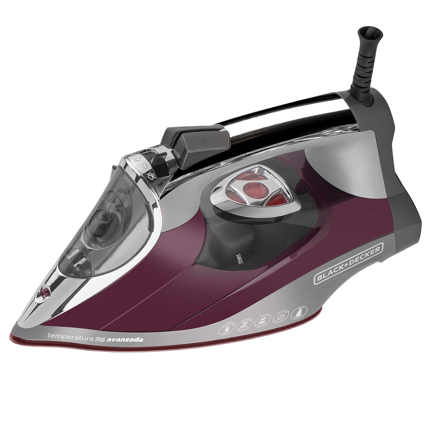 Plancha de Vapor Black + Decker Azul con Temperatura Avanzada y Máxima Protección contra Quemaduras