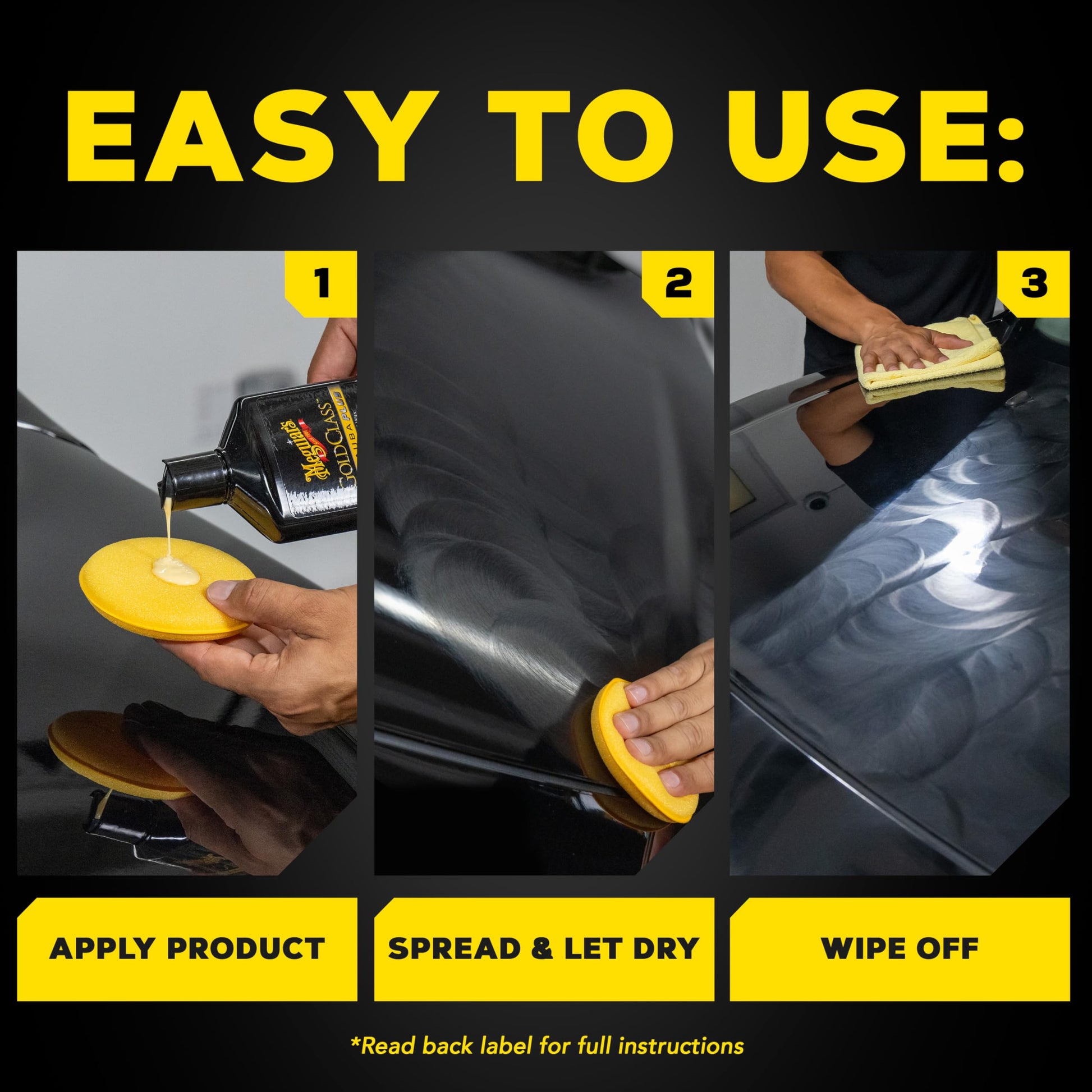 Kit de Cera Líquida Meguiar's Gold Class Carnauba Plus Premium 16 Oz Con Almohadilla Aplicadora