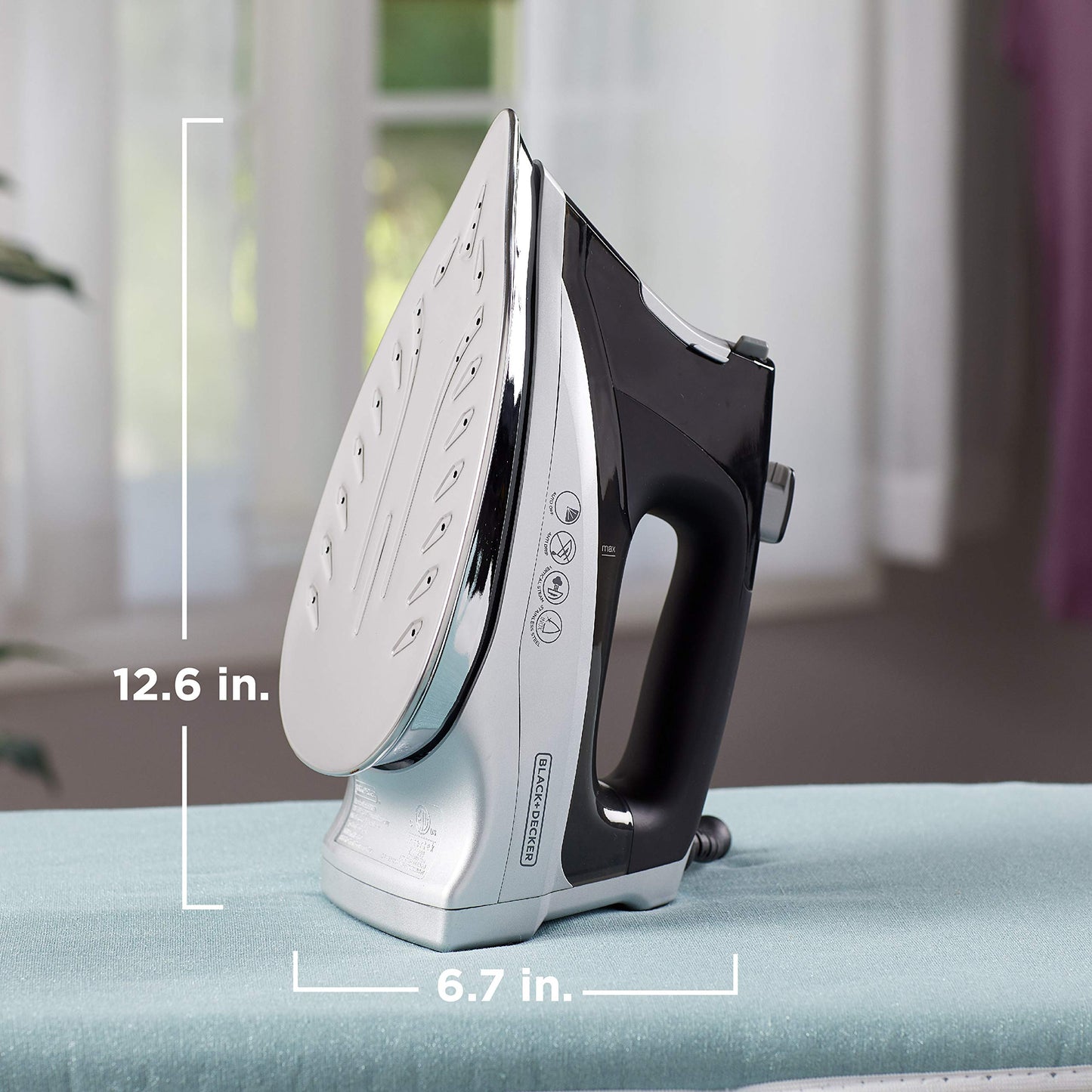 BLACK+DECKER Allure - Plancha de Vapor Digital Profesional, D3060, 30% más de Vapor, Punta de percisón, Suela de Acero Stianless, función Vertical de Vapor