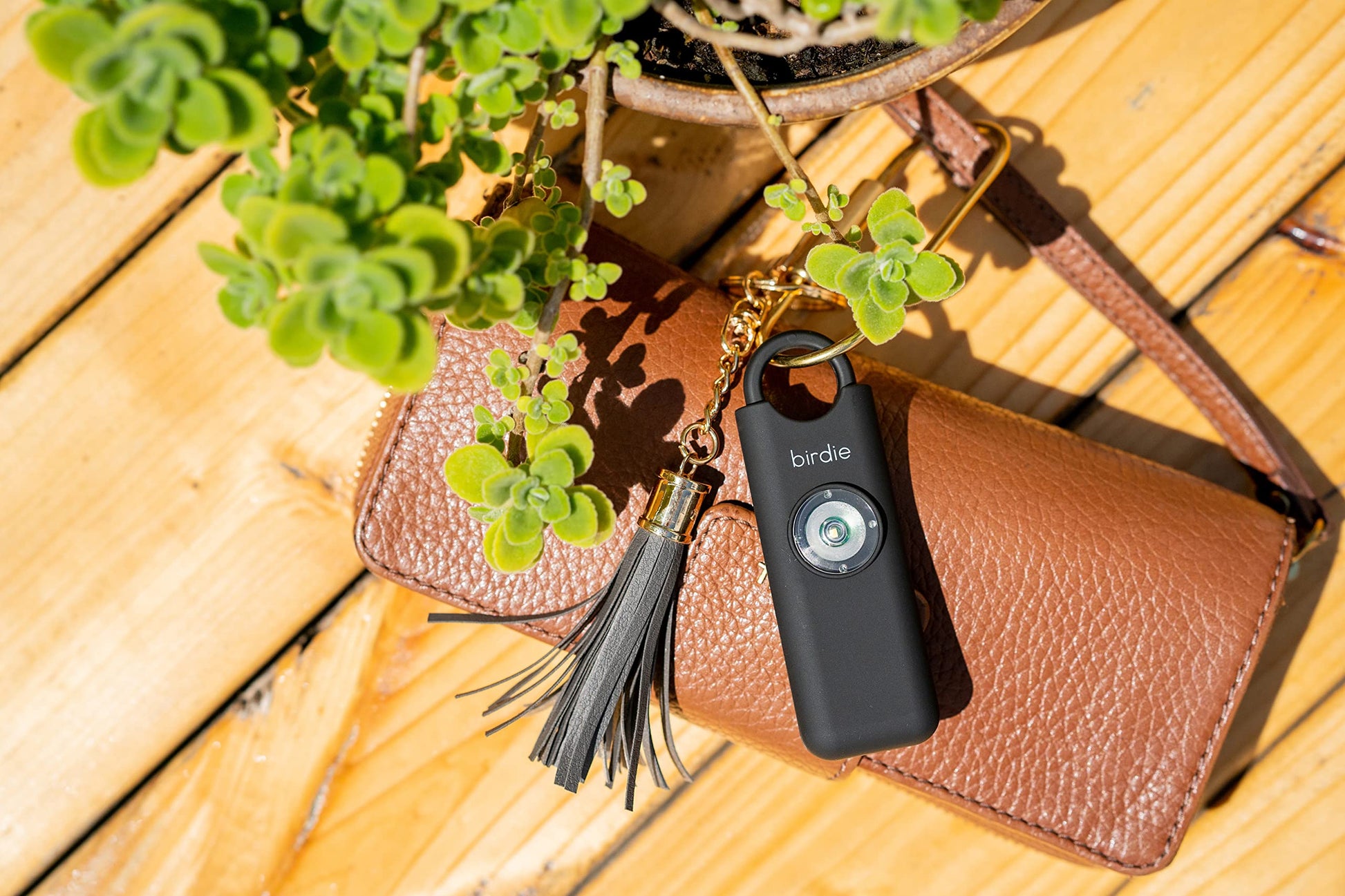 Alarma de Seguridad Personal She’s Birdie Negro Carbón con Sirena Fuerte y Luz Estroboscópica para Mujer