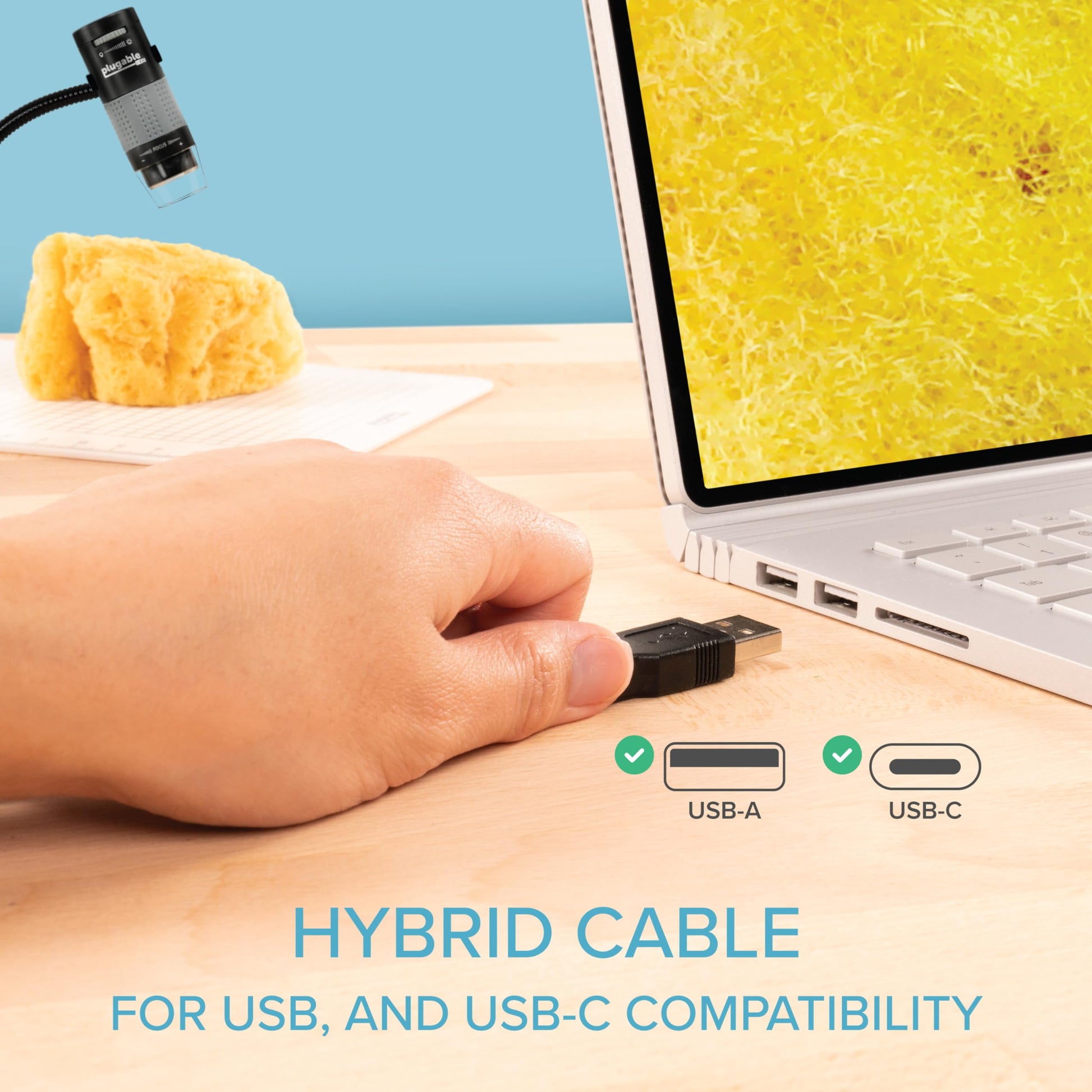 Microscopio Digital USB Plugable Brazo Flexible Compatible con Windows, Mac, Linux 2 MP 250x Aumento
