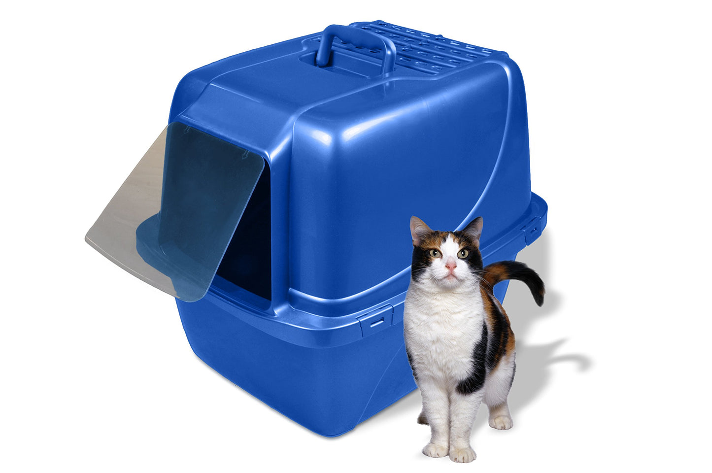Caja de Arena Van Ness Gris con Capucha para Gato