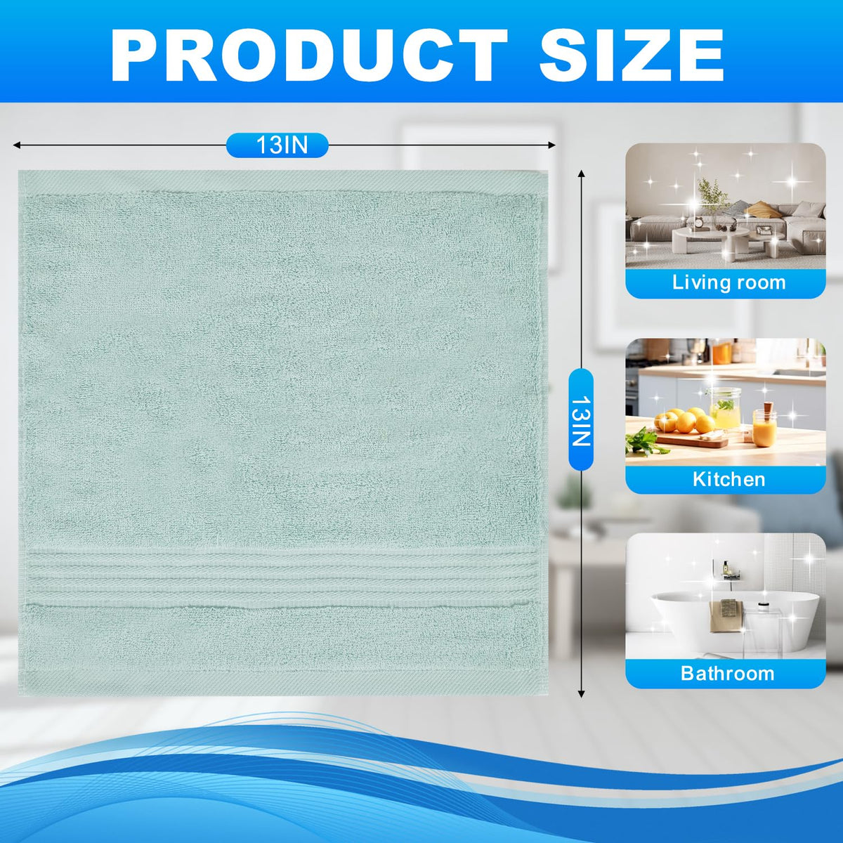 INFICRIME - Paños de lavado para cara, paquete de 3, 100% algodón, toallas faciales suaves absorbentes para rostro y cuerpo, paños de lavado de secado rápido para ducha, baño, 3 colores