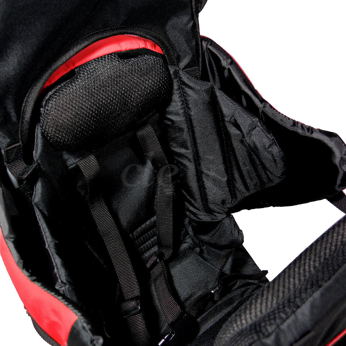 Clevr - Mochila Ligera Excursionismo de Lujo Para Bebé Niño Con Visera de Parasol, Roja
