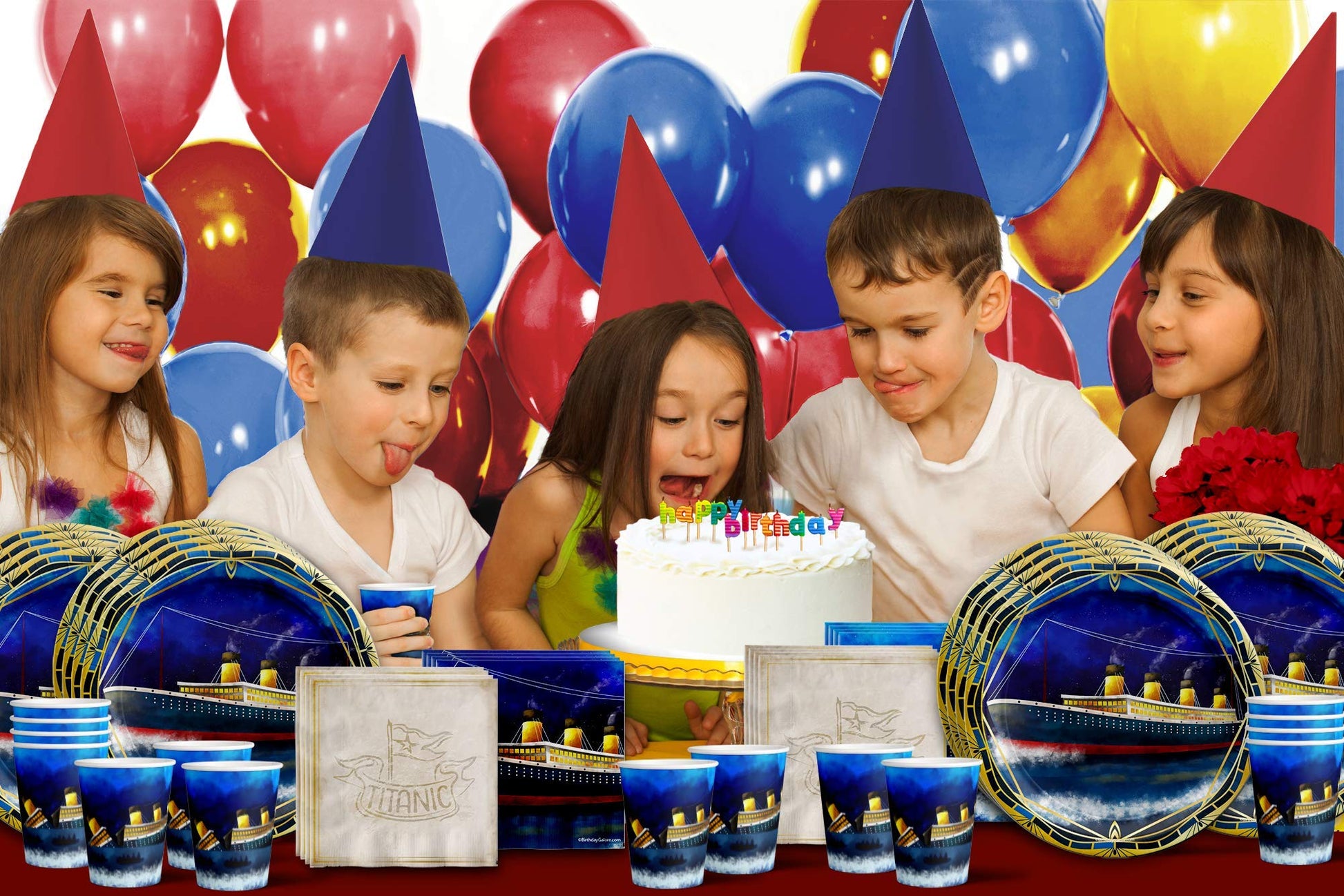 Juego de Suministros Titanic para Fiesta de Cumpleaños Vajilla para 16