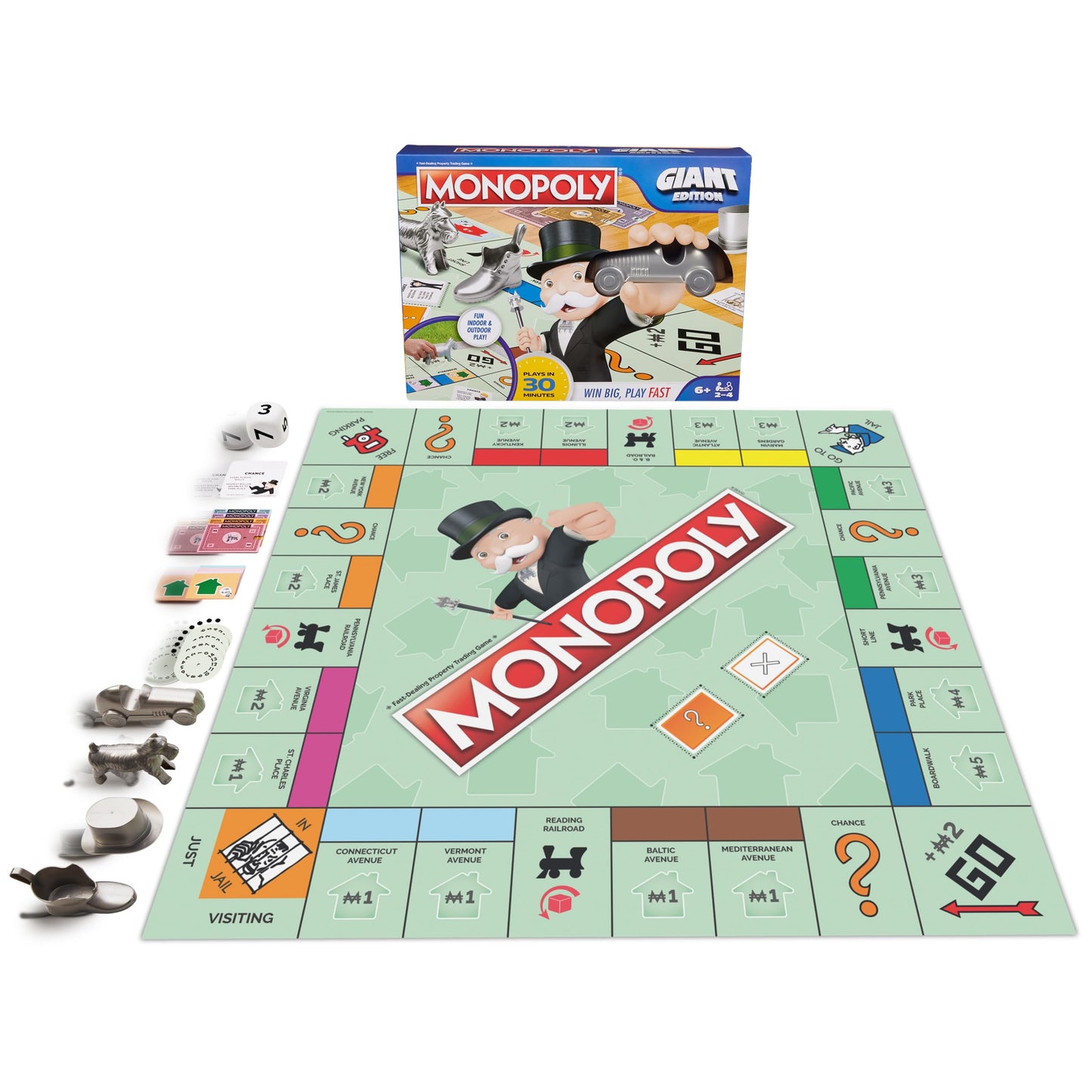 Edición gigante del juego de mesa Monopoly para niños | Juego de mesa para toda la familia | Juegos para exterior, Juegos con tablero, cartas y fichas gigantes, para niños a partir de 6 años