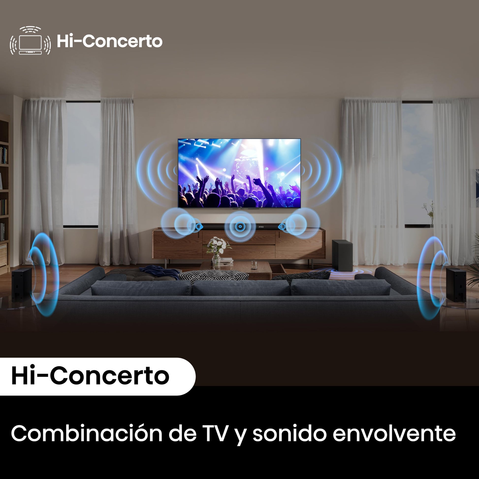 Hisense Barra de Sonido AX5100Q, 5.1 CH 580W