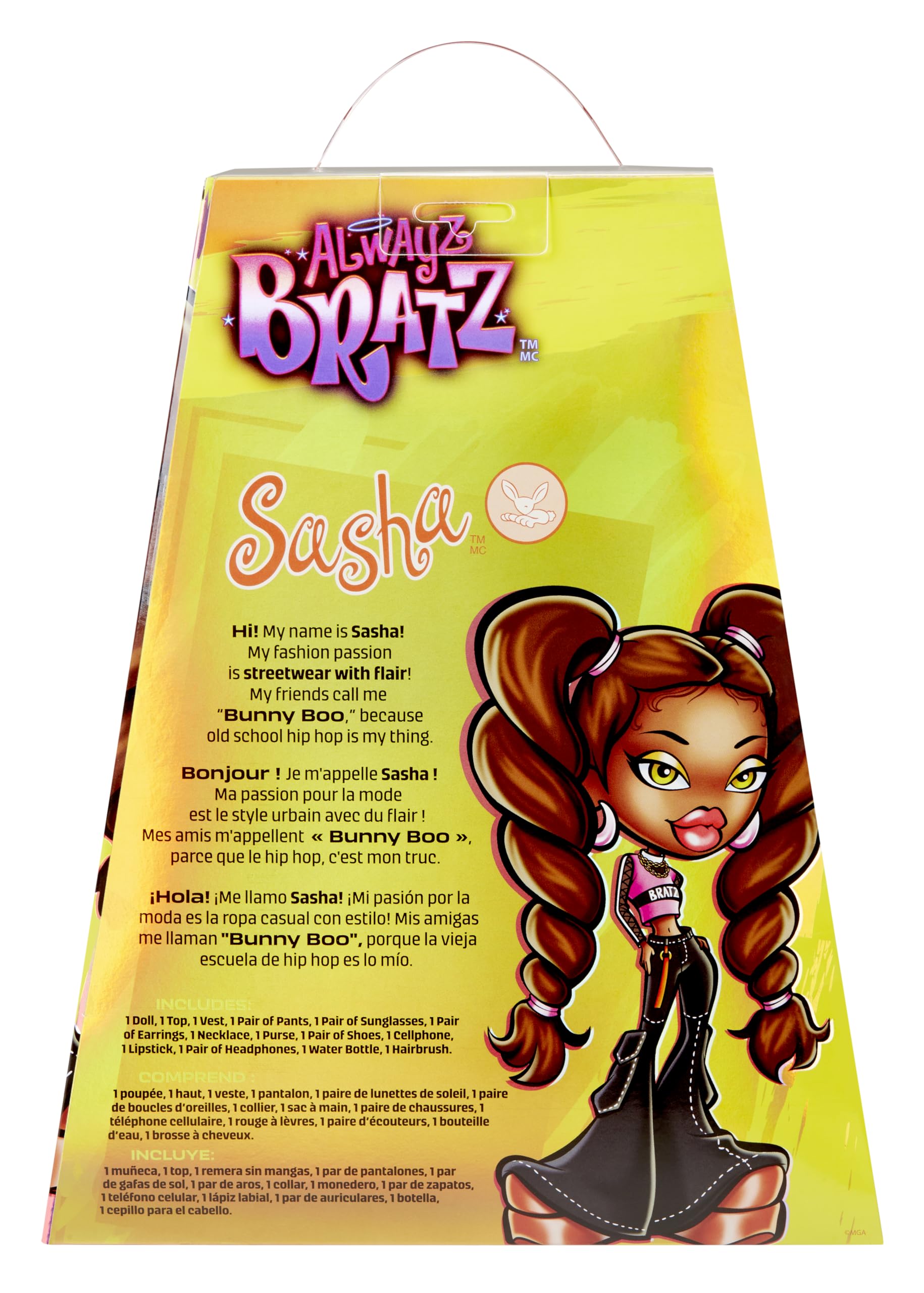 Bratz Alwayz Muñeca Sasha - con 10 Accesorios y póster - Juguete para niños y niñas - Edad: 6+ años