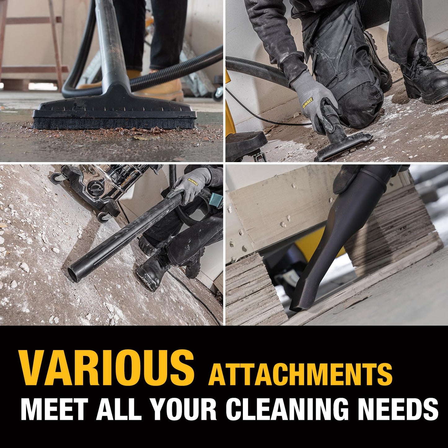 DEWALT STEALTHSONIC - Aspiradora para tienda en húmedo y seco, ultra silenciosa, resistente con accesorios, potente aspiradora exterior para coche, cochera, taller, lugar de trabajo, patio, DXV10S-QT,