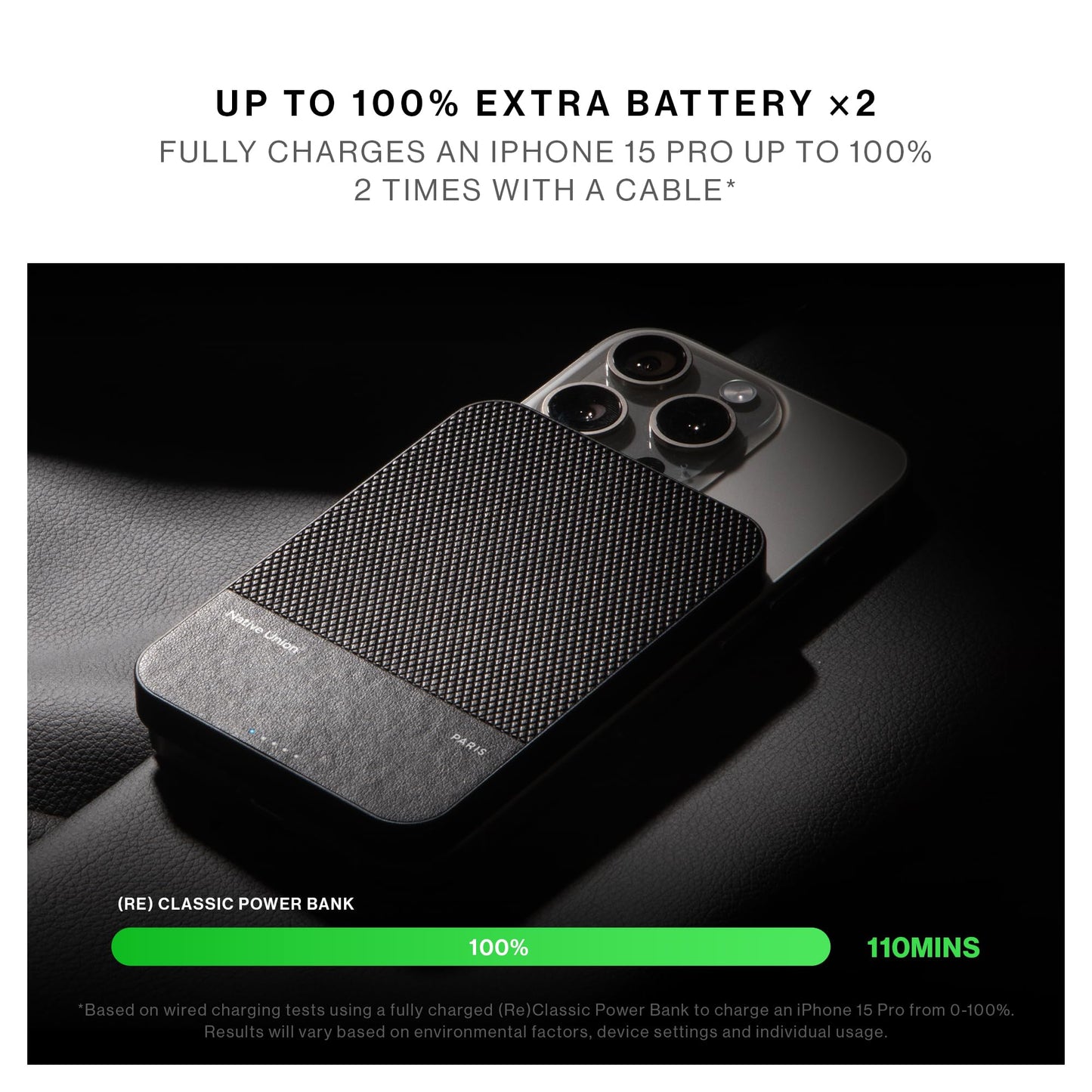 Cargador Portátil Native Union Magnético Compatible MagSafe 10000mAh Qi2 para iPhone