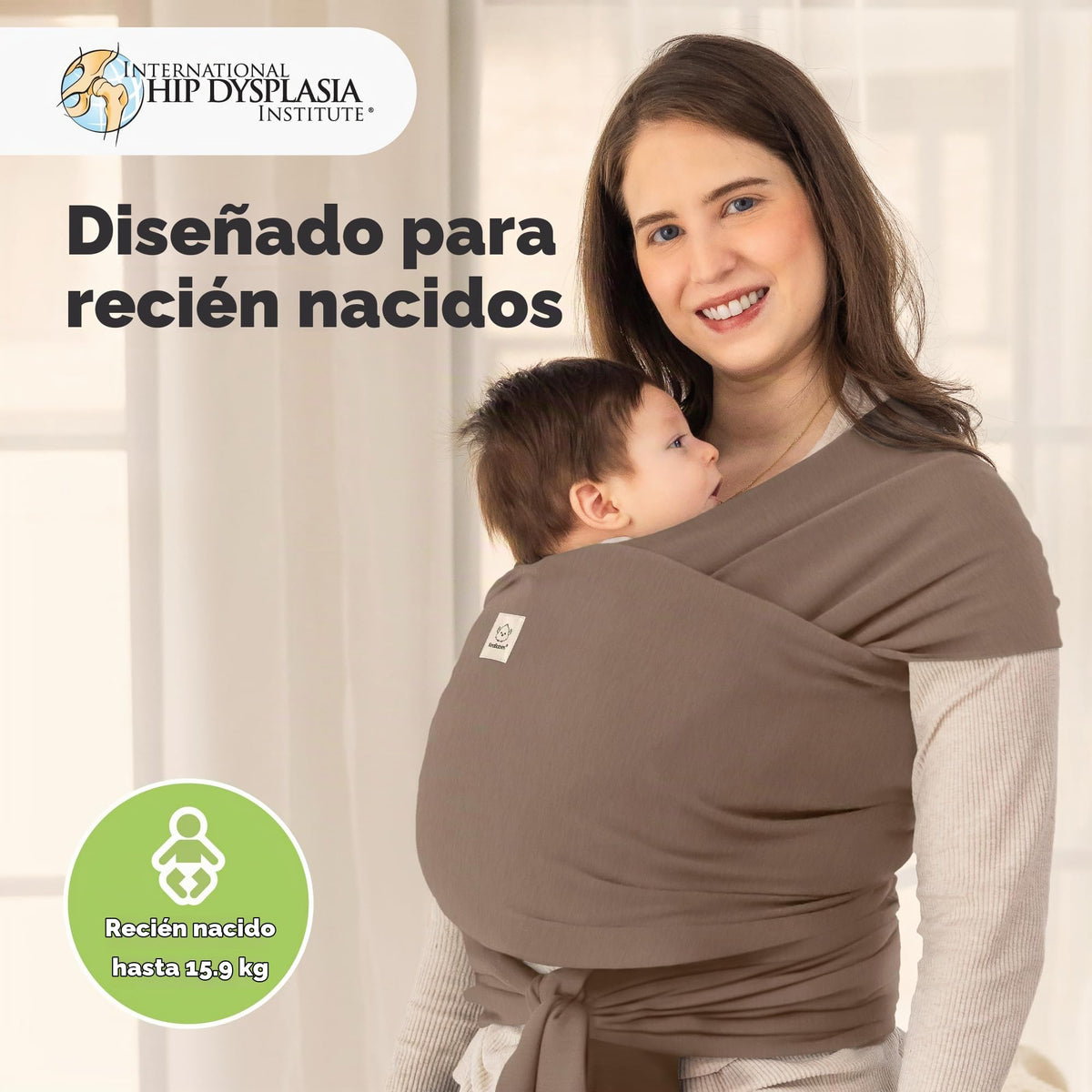 KeaBabies Portabebés para bebés desde el nacimiento, portabebés transpirables, portabebés recién nacidos, portabebés recién nacidos, portabebés sin manos (Saddle Brown)