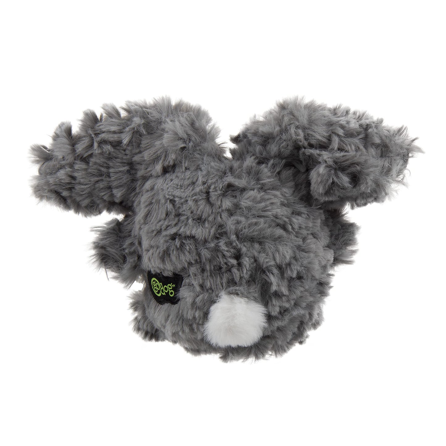 goDog PlayClean - Juguete de Peluche chirriante para Perro con aceites Esenciales Que eliminan el Olor, tecnología de protección para Masticar, Gris, pequeño