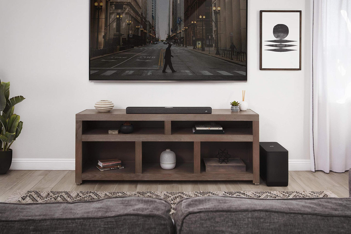 Polk Audio PBFX - Subwoofer inalámbrico de 7 pulgadas, estilo Subwoofer de reacción, negro, compatible con Amazon Alexa, garantía limitada