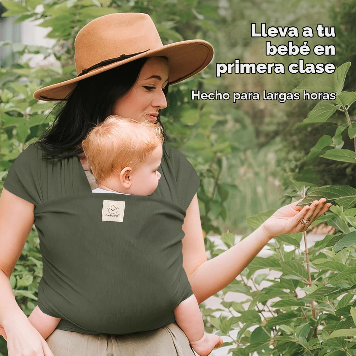 KeaBabies - Portabebés Original Todo en 1 para Bebés Recién Nacidos a Niños, Fácil de Llevar, Unión Manos Libres, Envoltura Ligera y Transpirable para (bosque)
