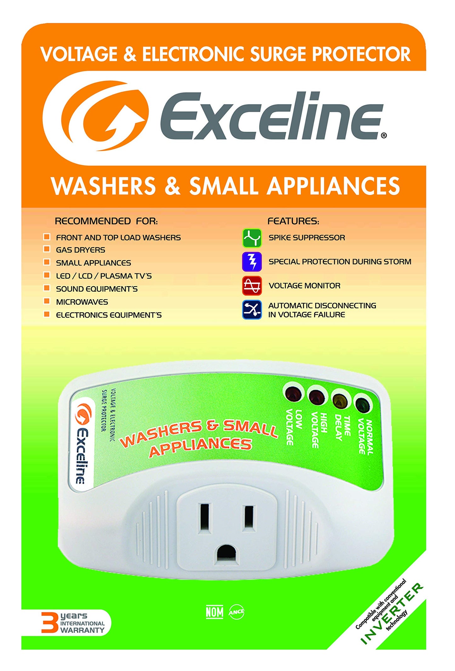 Protector de Voltaje Exceline Multiproposito para Electrodomésticos