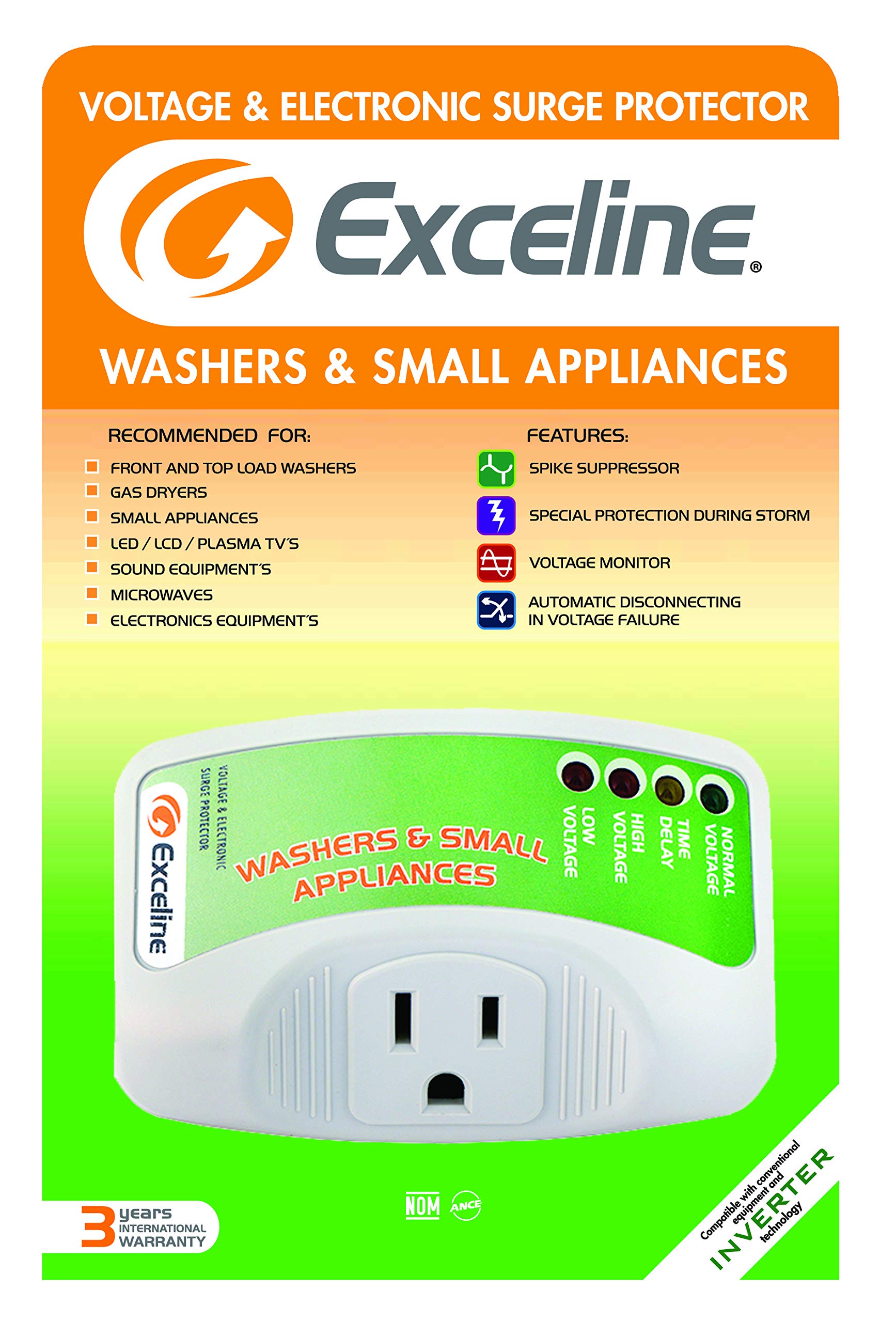 Protector de Voltaje Exceline Multiproposito para Electrodomésticos